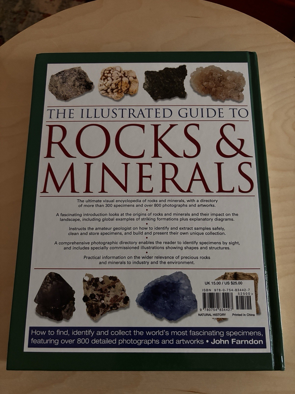 Illustrated Guide to Rocks & Minerals John Farndon Hardcover Anness 2018