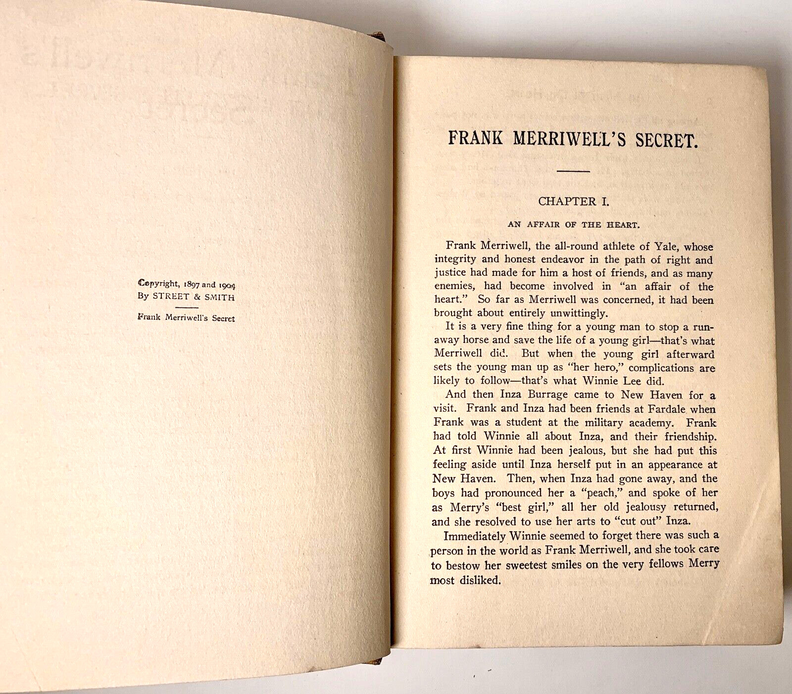 Frank Merriwell’s Secret, Burt L. Standish, 1904 hardcover