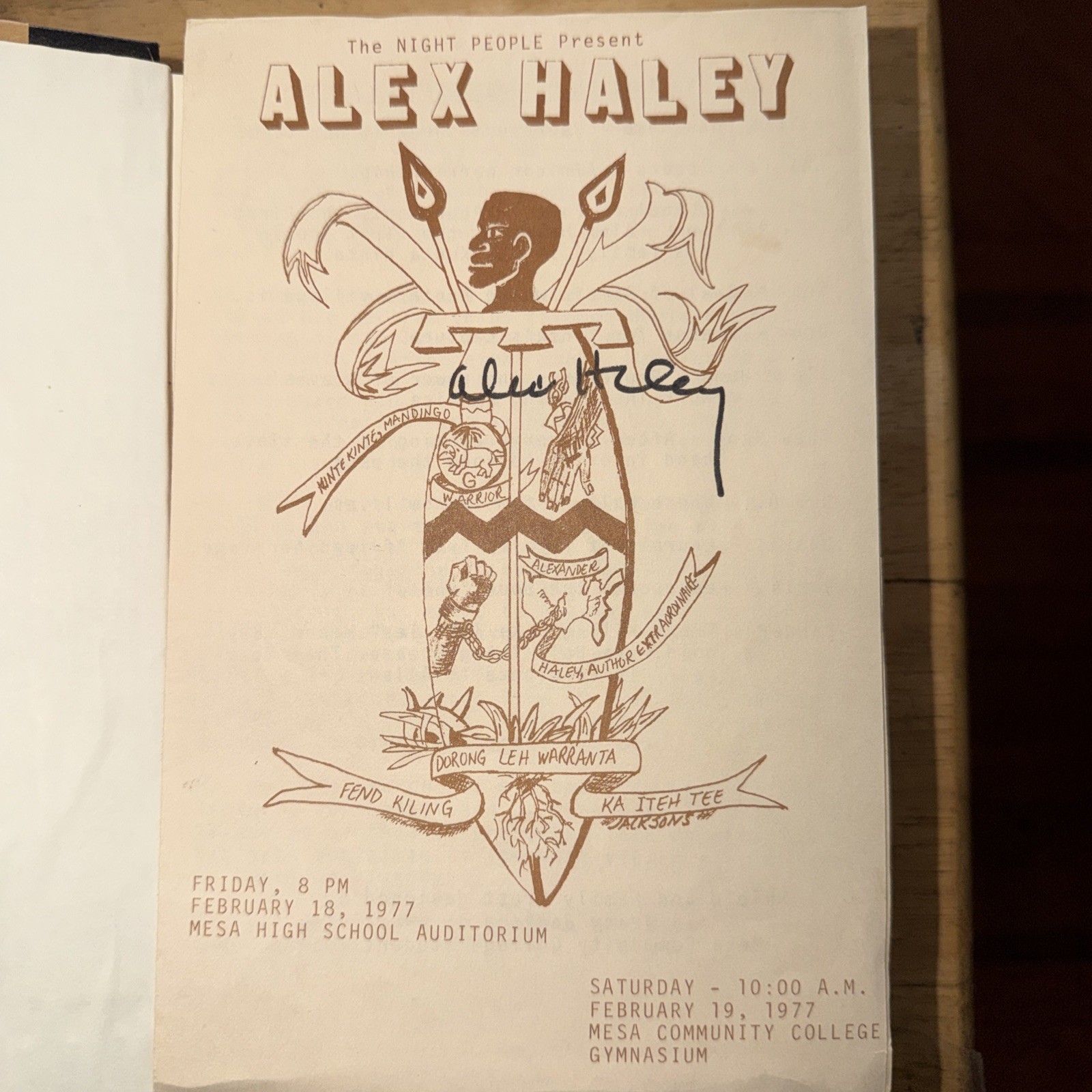 ROOTS by ALEX HALEY PRERELEASED 1st Edition W/SIGNED PROGRAM