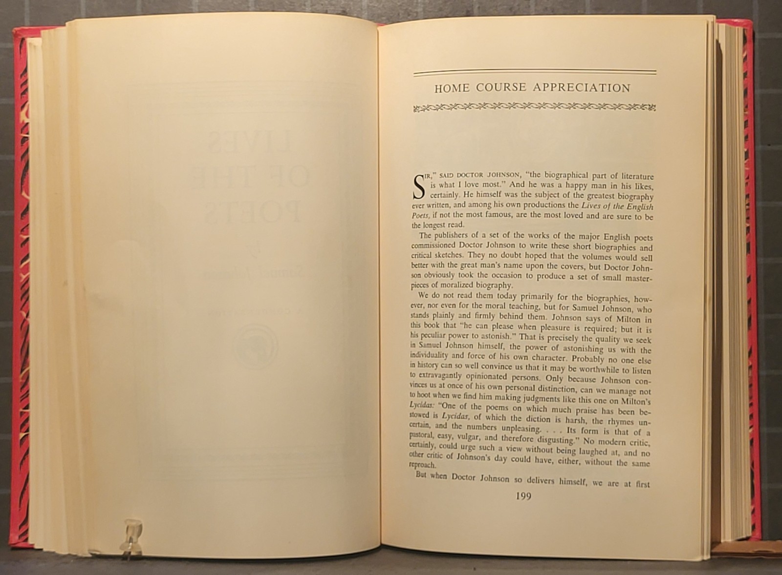 Classics Appreciation Society Book, by Various Authors 1956 Hardcover 3407