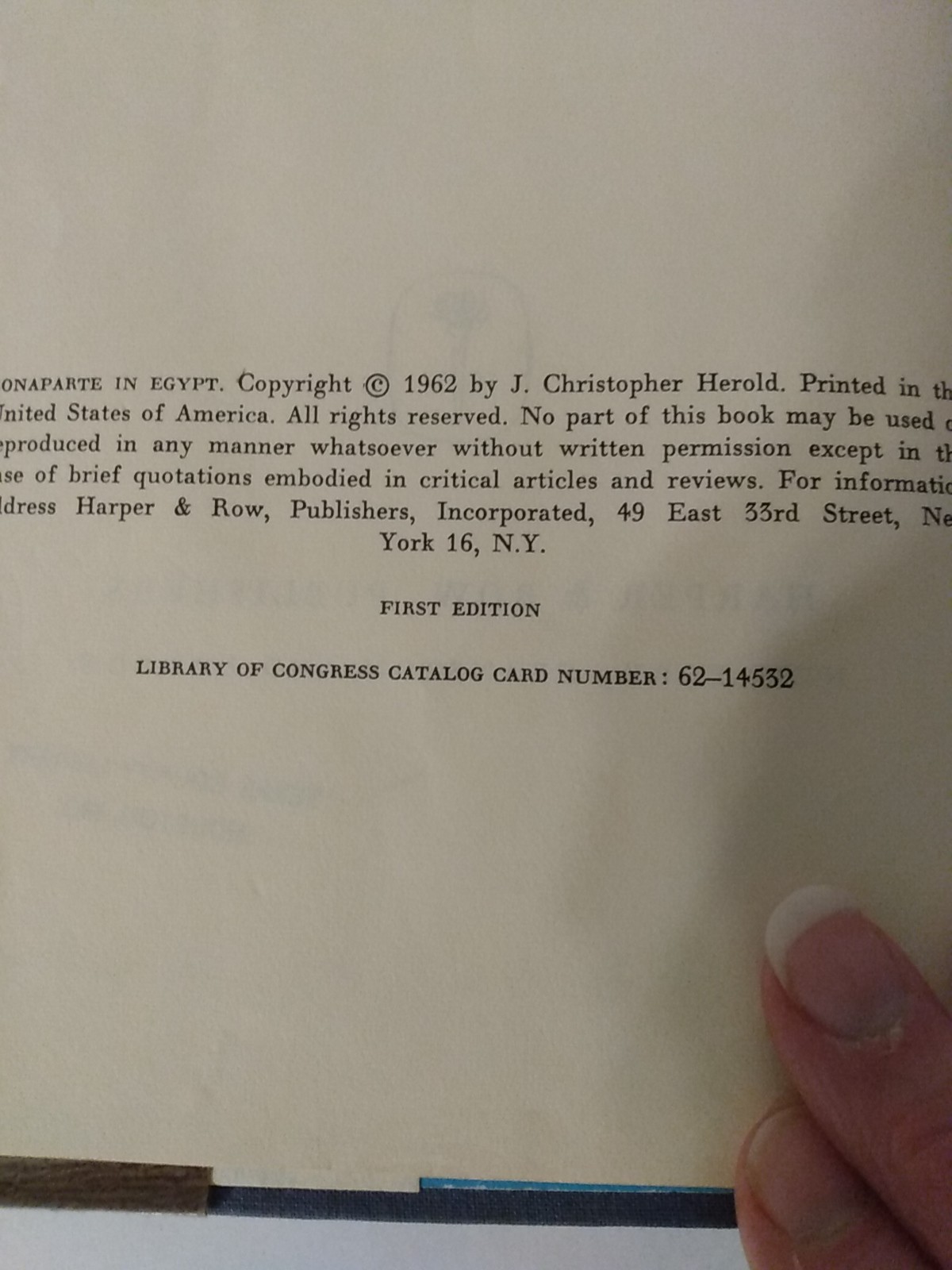 Bonaparte in Egypt Book by J. Christopher Herold 1962 1st Ed military history