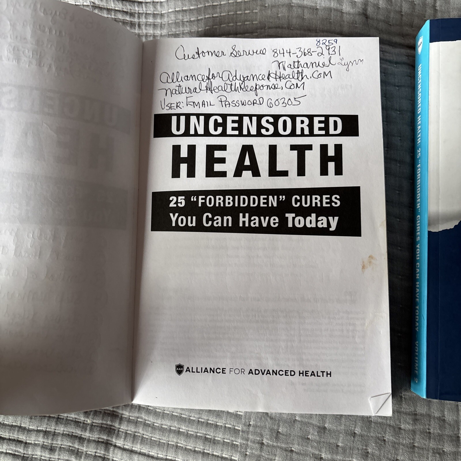 Uncensored Health 25 “Forbidden” Cures You Can Have Today Paperback Volume 1 & 2