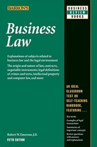 Business Law by Robert W. Emerson (2009, Trade Paperback)