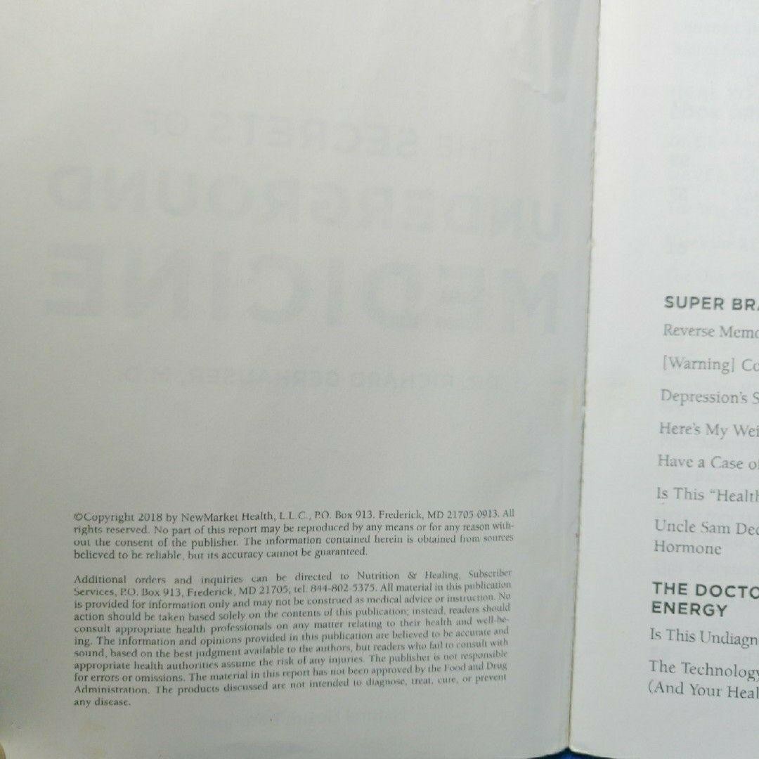 Richard Gerhauser The Secrets Of Underground Medicine Signed 2018 Paperback