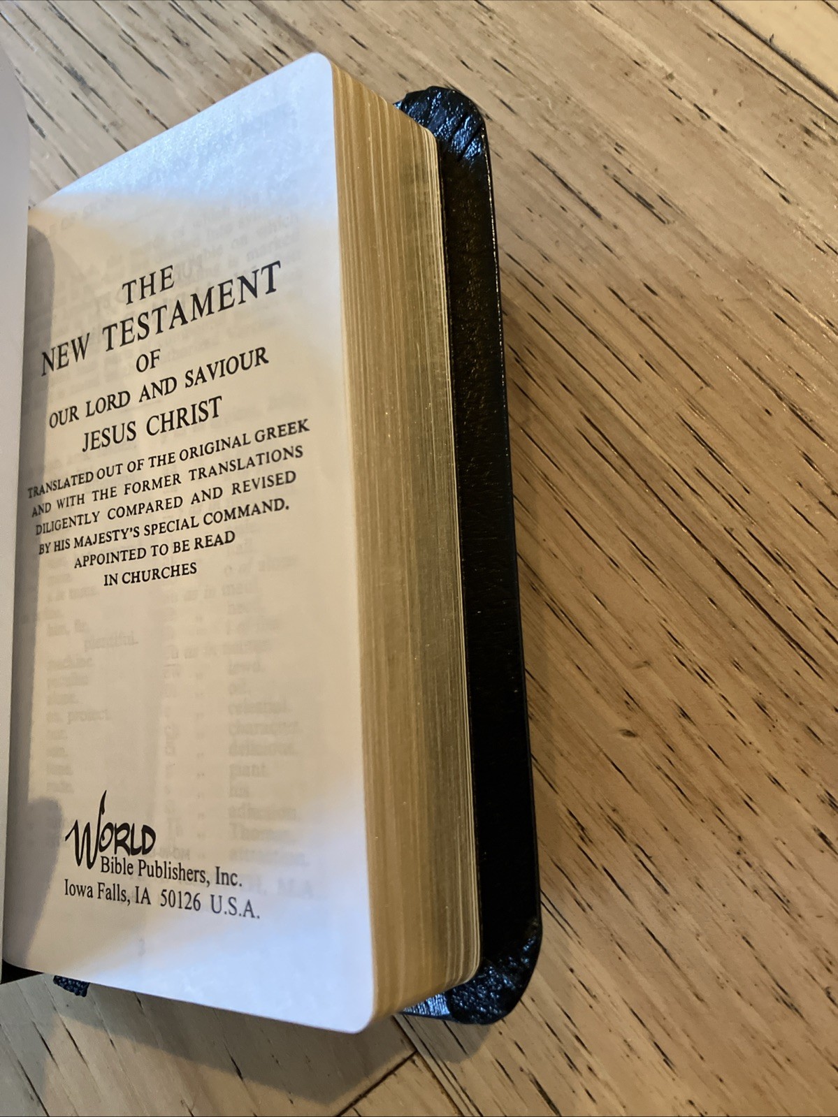 Vintage World Pocket New Testament Psalms Bible KVJ Genuine Bonded Leather M89