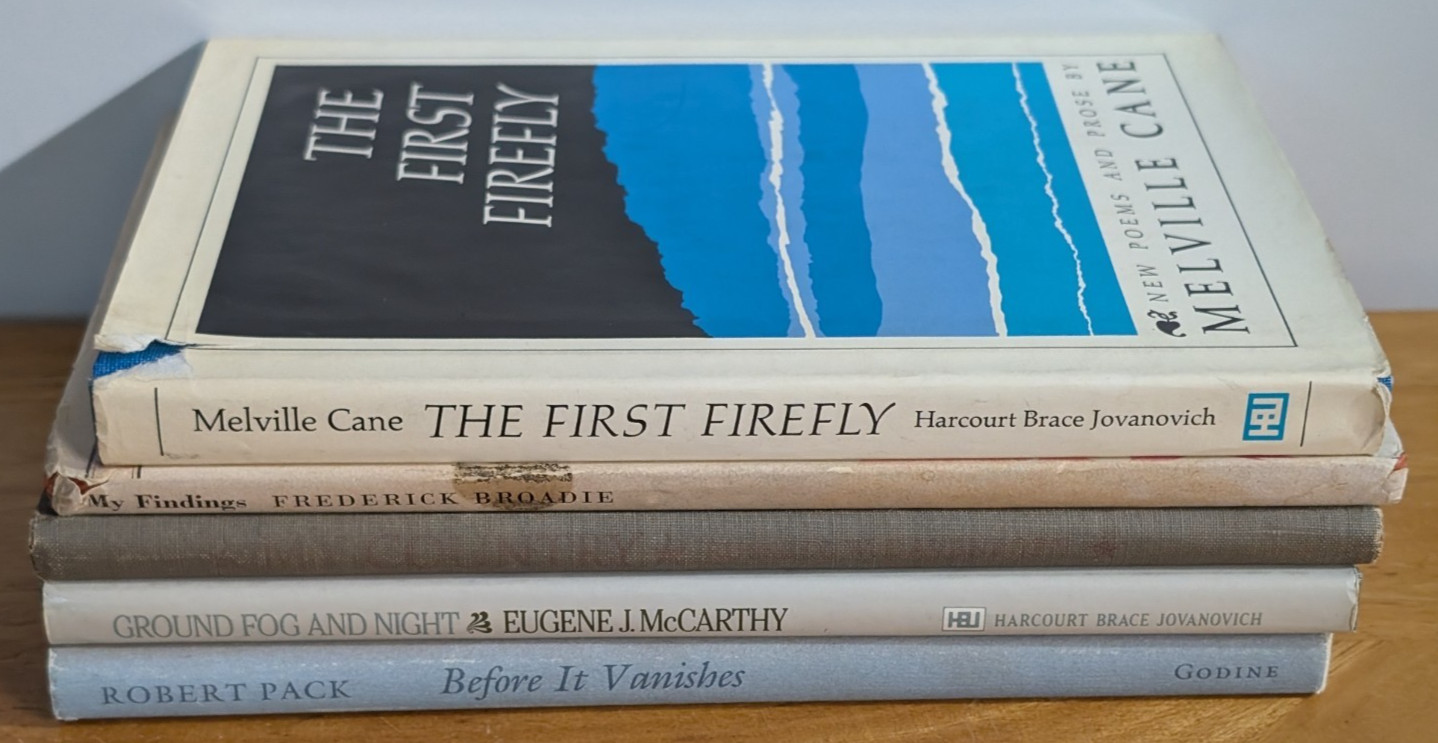 Lot of 5 HC Poetry Books, Pack, McCarthy, Davenport, Broadie, Cane… lot 161