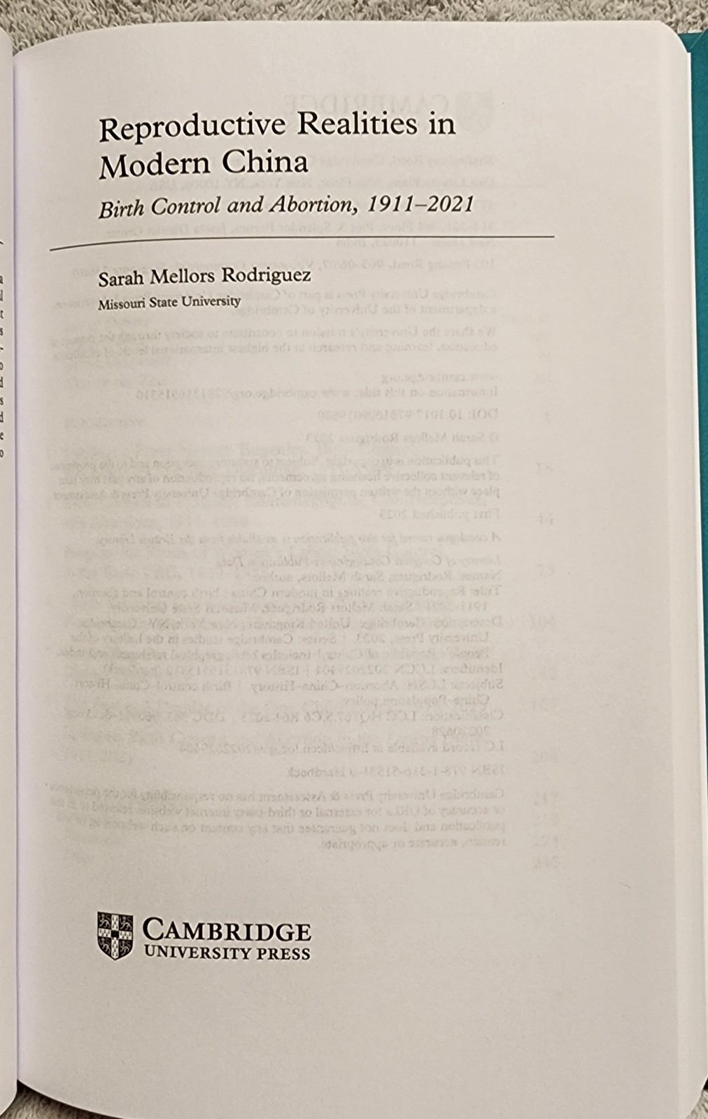 Reproductive Realities in Modern China Birth Control and Abortion 1911-2021 HC