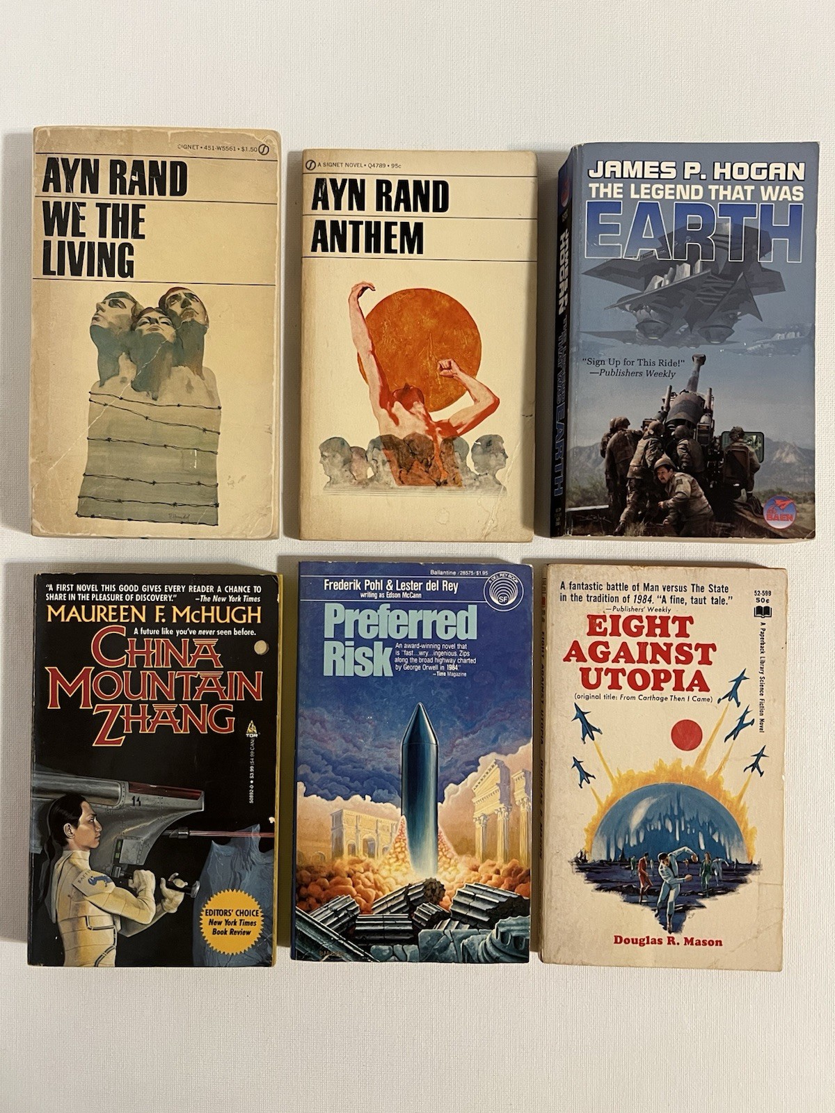 Dystopian Science Fiction Lot Aldous Huxley Pierce Brown Octavia Butler Ayn Rand