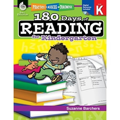 180 DAYS OF READING FOR KINDERGARTEN (AGES 4 – 6) By Shell Education WITH CD
