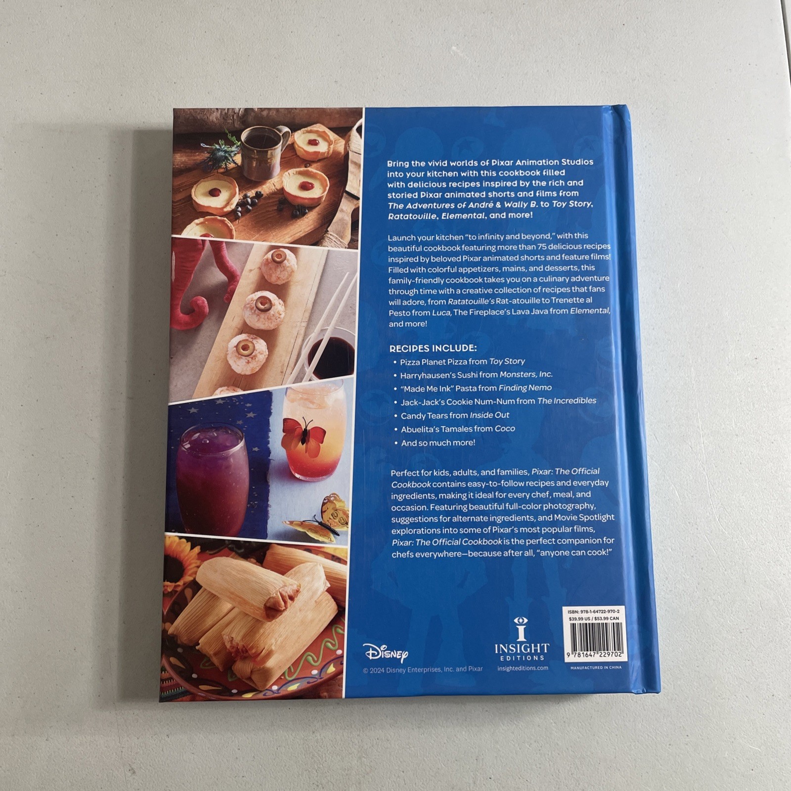 Pixar: the Official Cookbook by Tara Theoharis and S. T. Bende (2024, Hardcover)