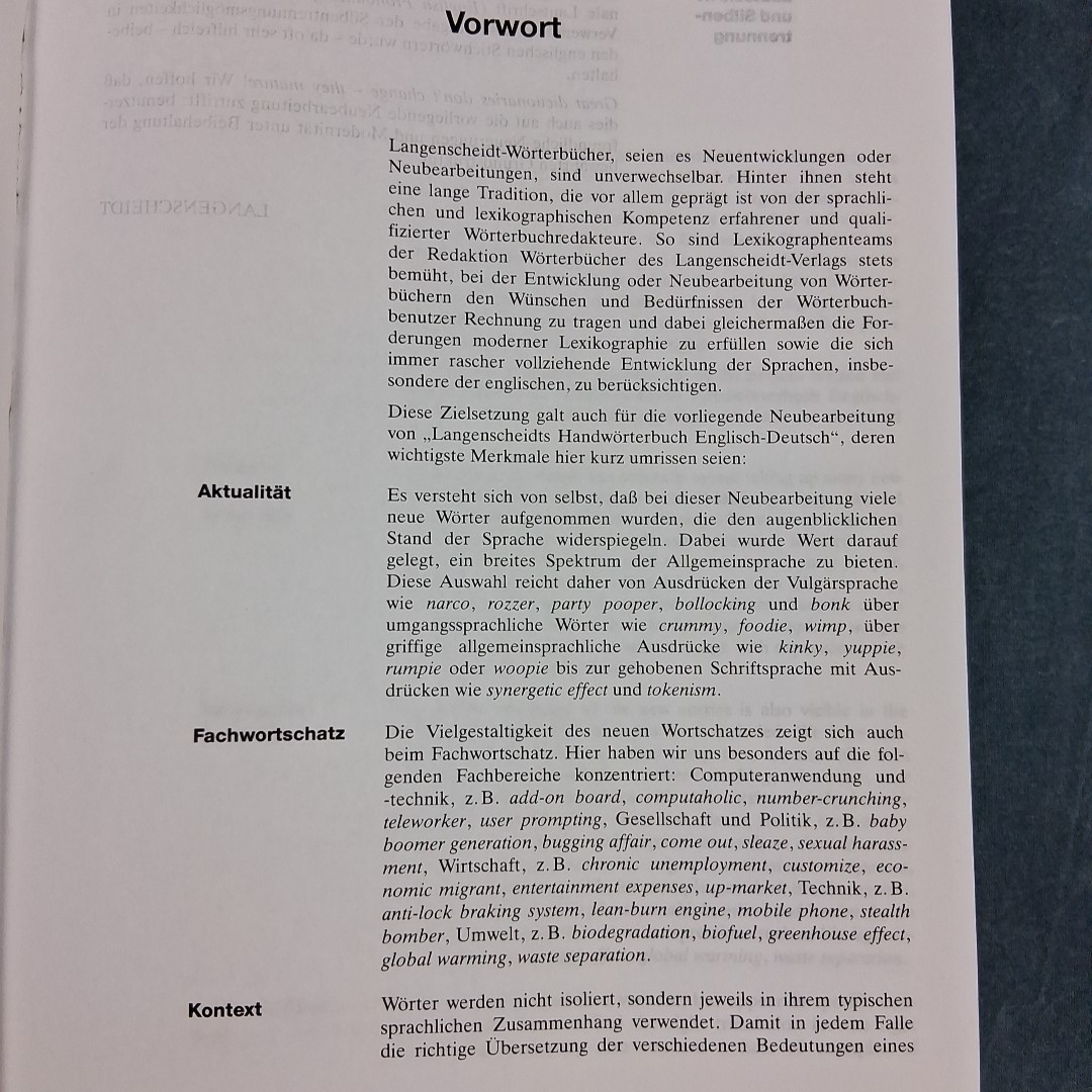 Langenscheidts Handwörterbuch Englisch German-English Bilingual Dictionary