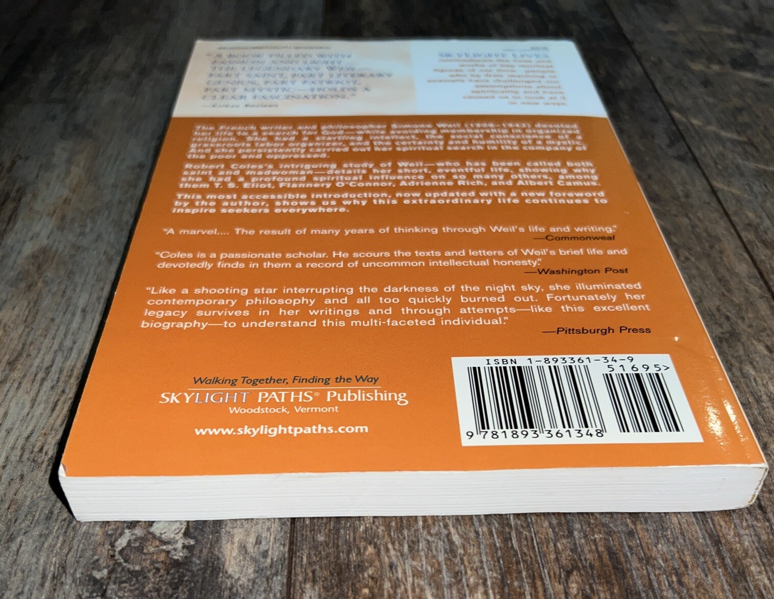 Simone Weil: A Modern Pilgrimage by Robert Coles, Paperback Copy Good Condition