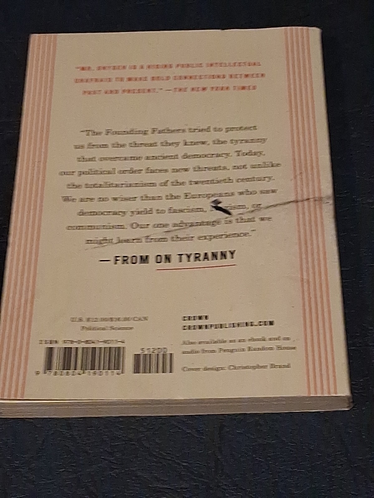 On Tyranny: Twenty Lessons from the Twentieth Century by Snyder, Timothy