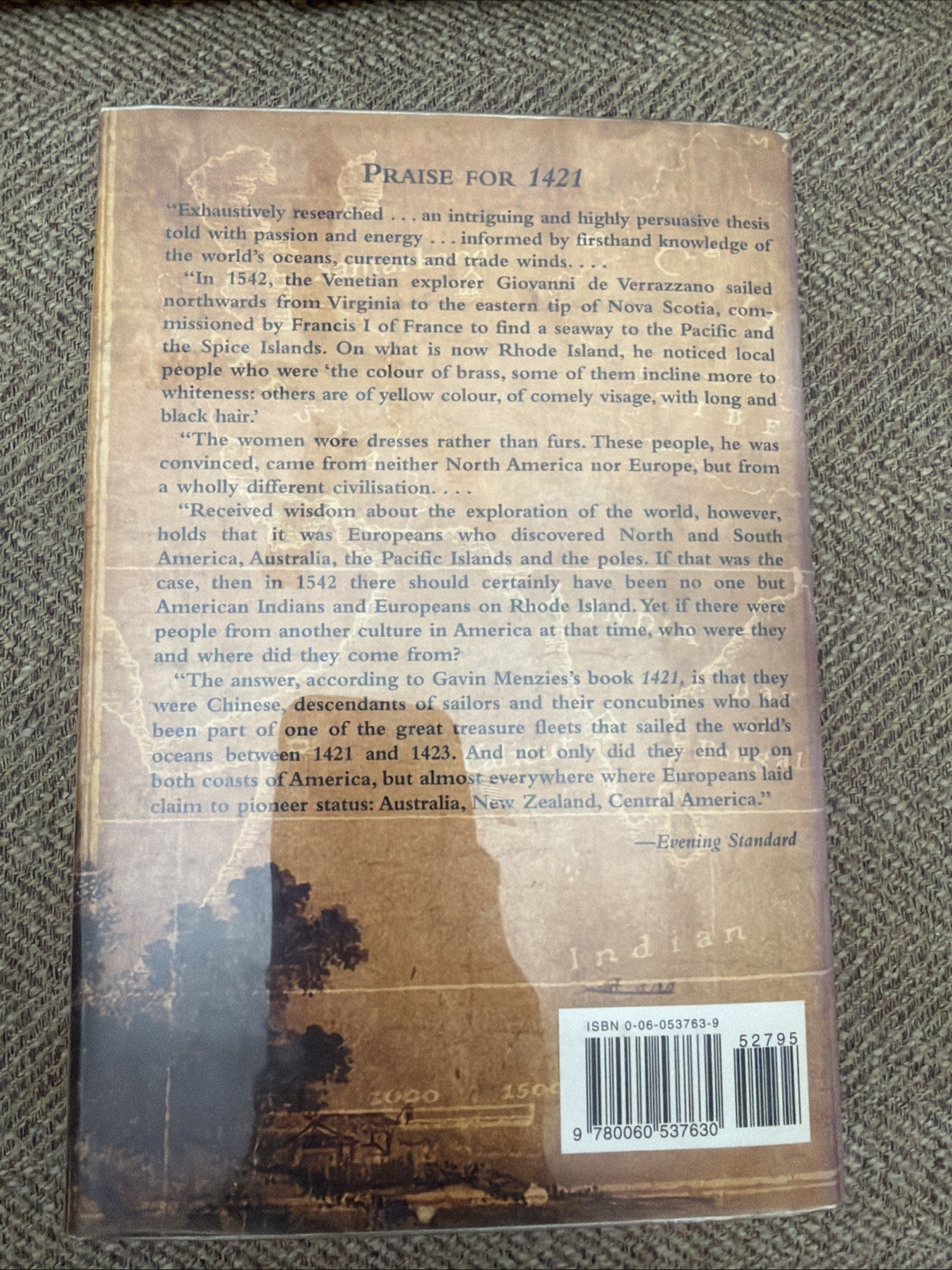1421 : The Year China Discovered America by Gavin Menzies (2003, HC) Mylar Cover