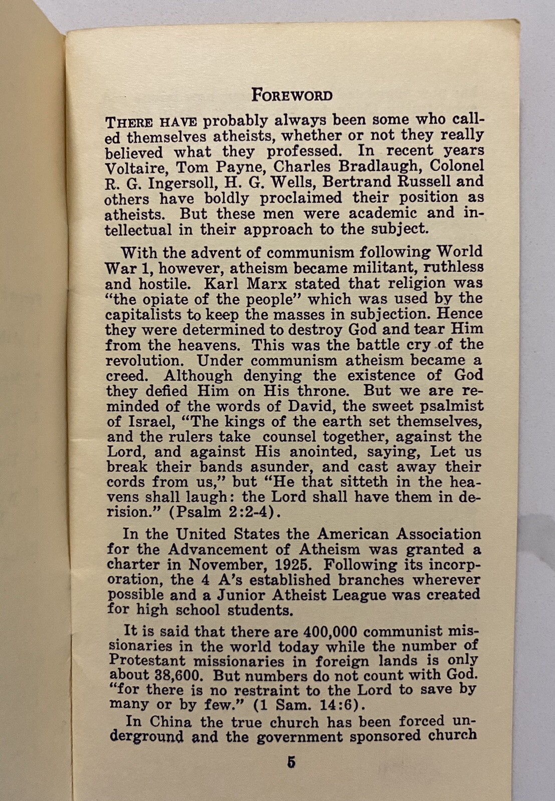 Vintage 2nd Edition Atheism International Christian Crusade Pamphlet 35 Pages