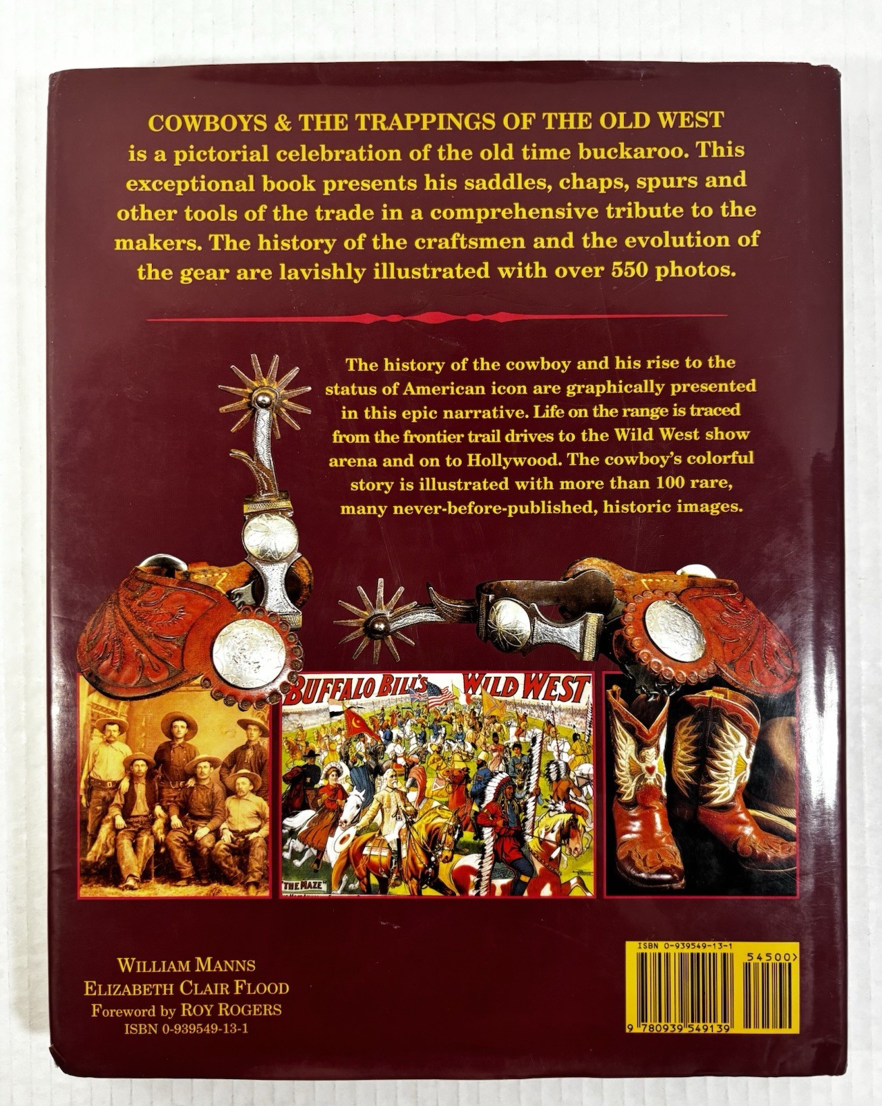 Cowboys & Trappings of the Old West HCDJ Book Illustrated Roy Rogers Manns Photo