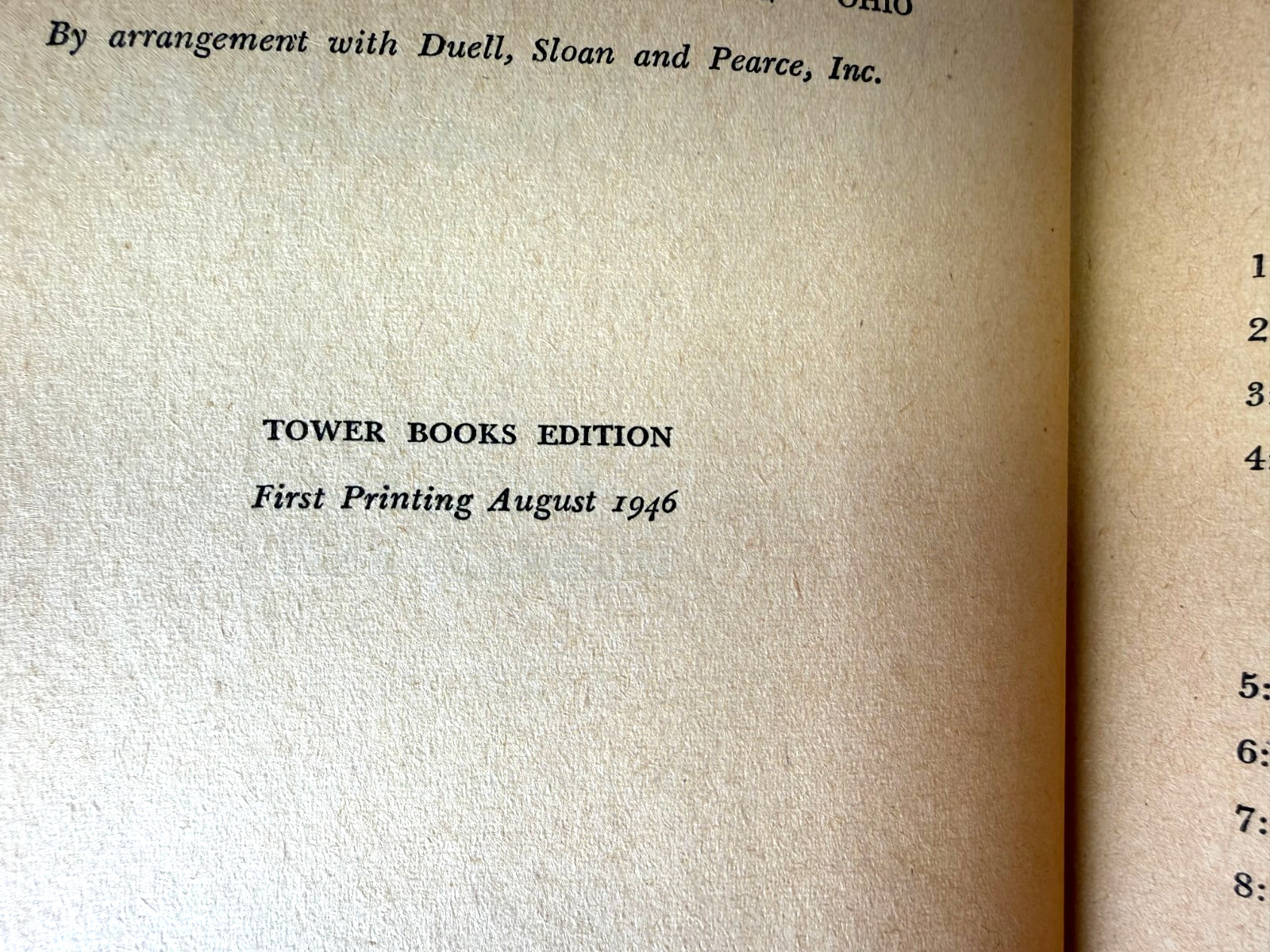 The Unvanquished, Howard Fast, 1946 Tower Books HCDJ in Mylar, Very good