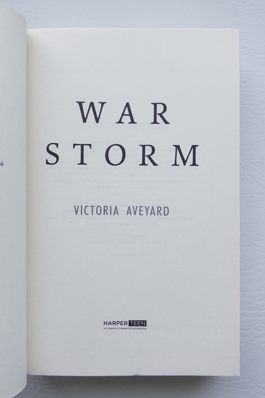 War Storm by Victoria Aveyard Signed First Edition Red Queen Series Hardcover