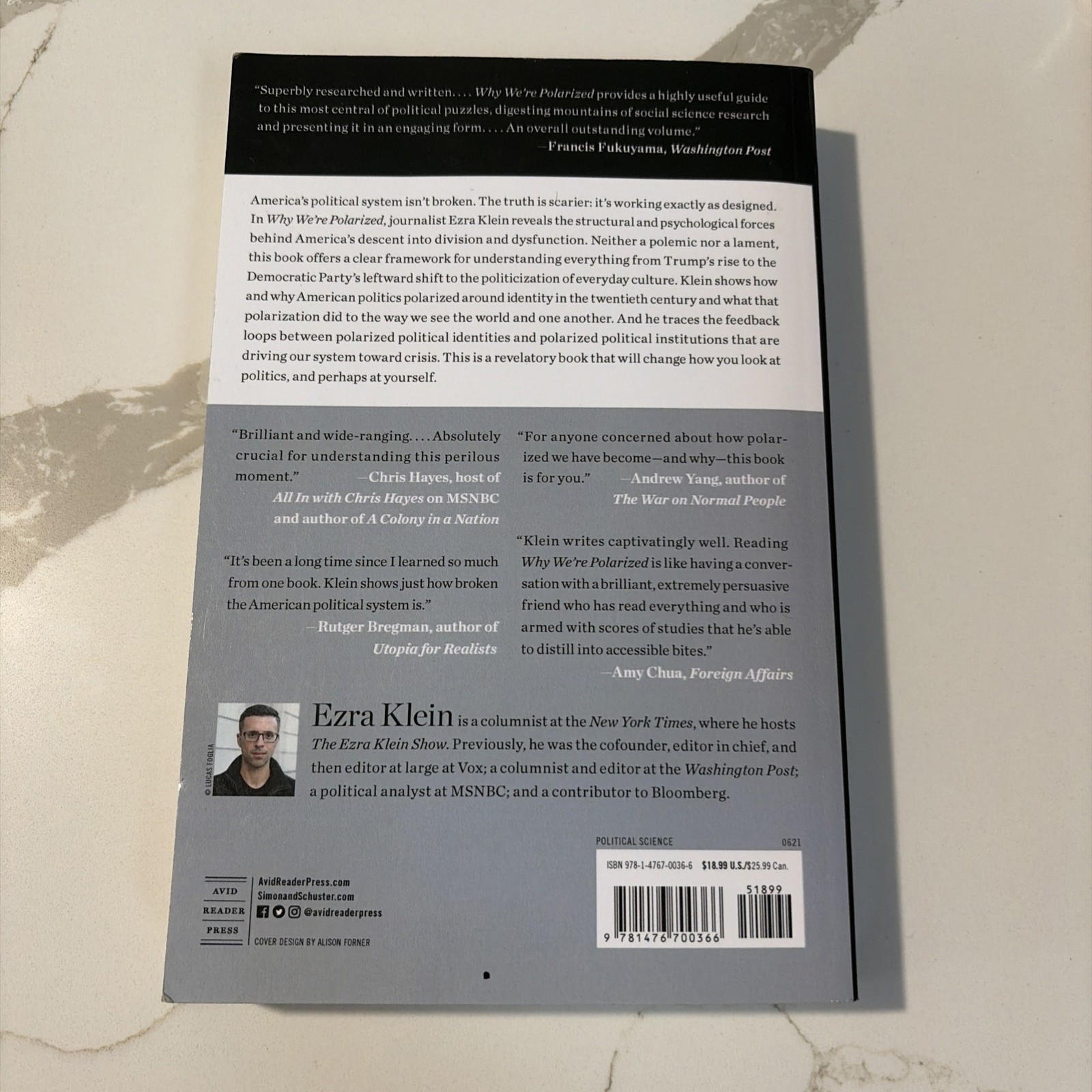 Why We’re Polarized by Ezra Klein (2021, Trade Paperback)