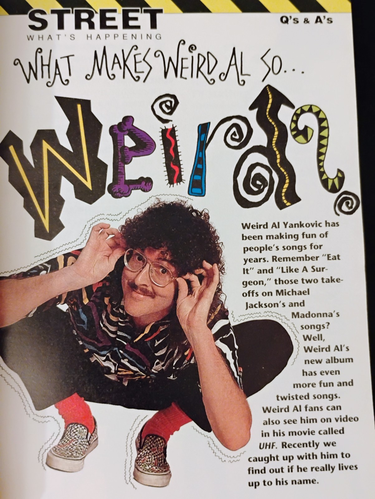 Disney Adventures – April 8 1991 (Pre-owned/Includes Stickers) Weird Al Yankovic