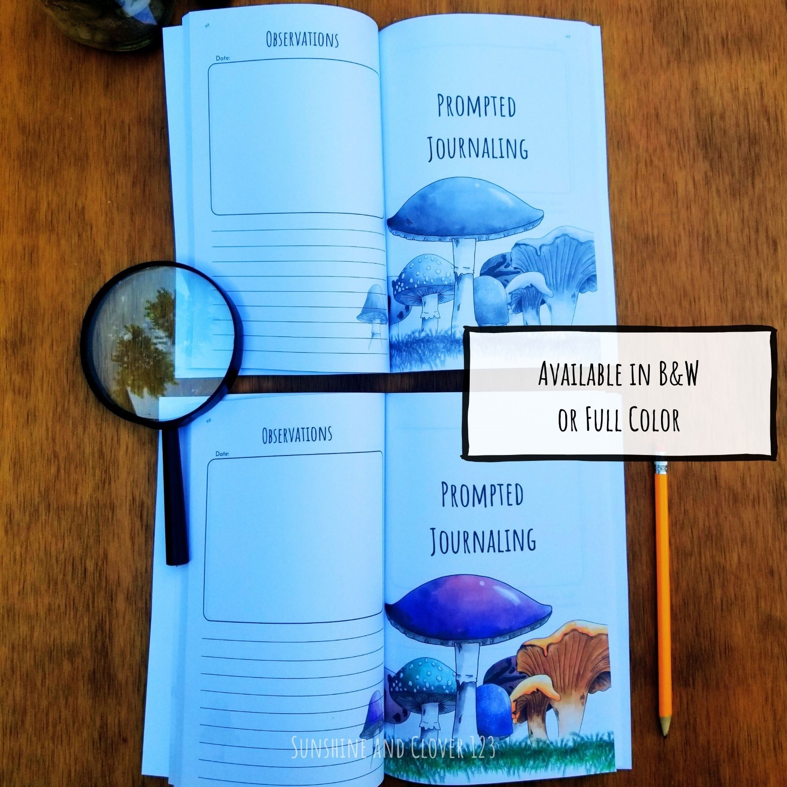 Nature Journal Exploring the Wild Kids Prompted Outdoor Observation Notebook B&W