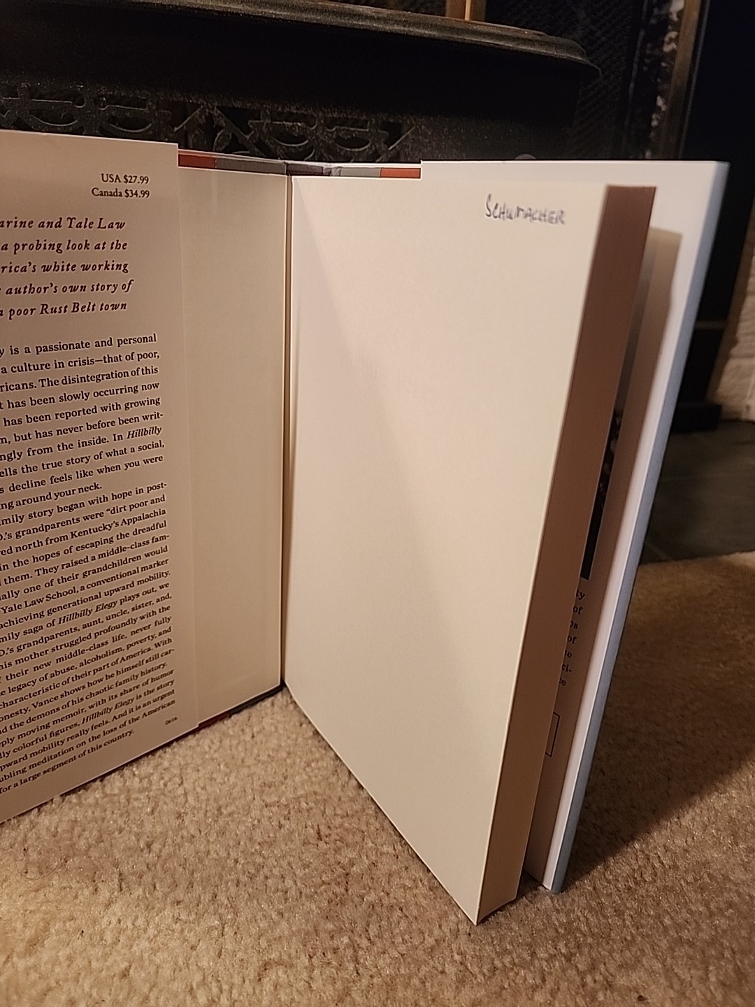 Hillbilly Elegy, J.D. Vance, True 1st Edition/1st Printing, 2016, HC/DJ, Rare