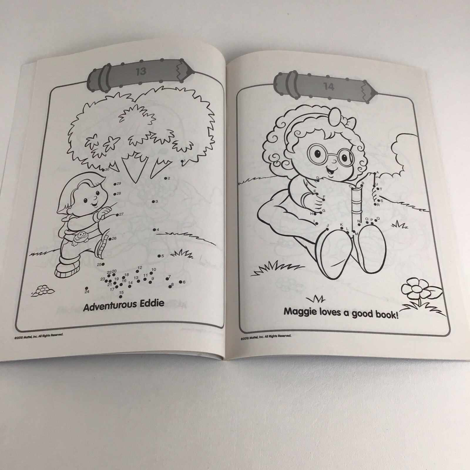 Fisher Price Little People Dot To Dot Coloring Activity Book A Day Of Fun 2010