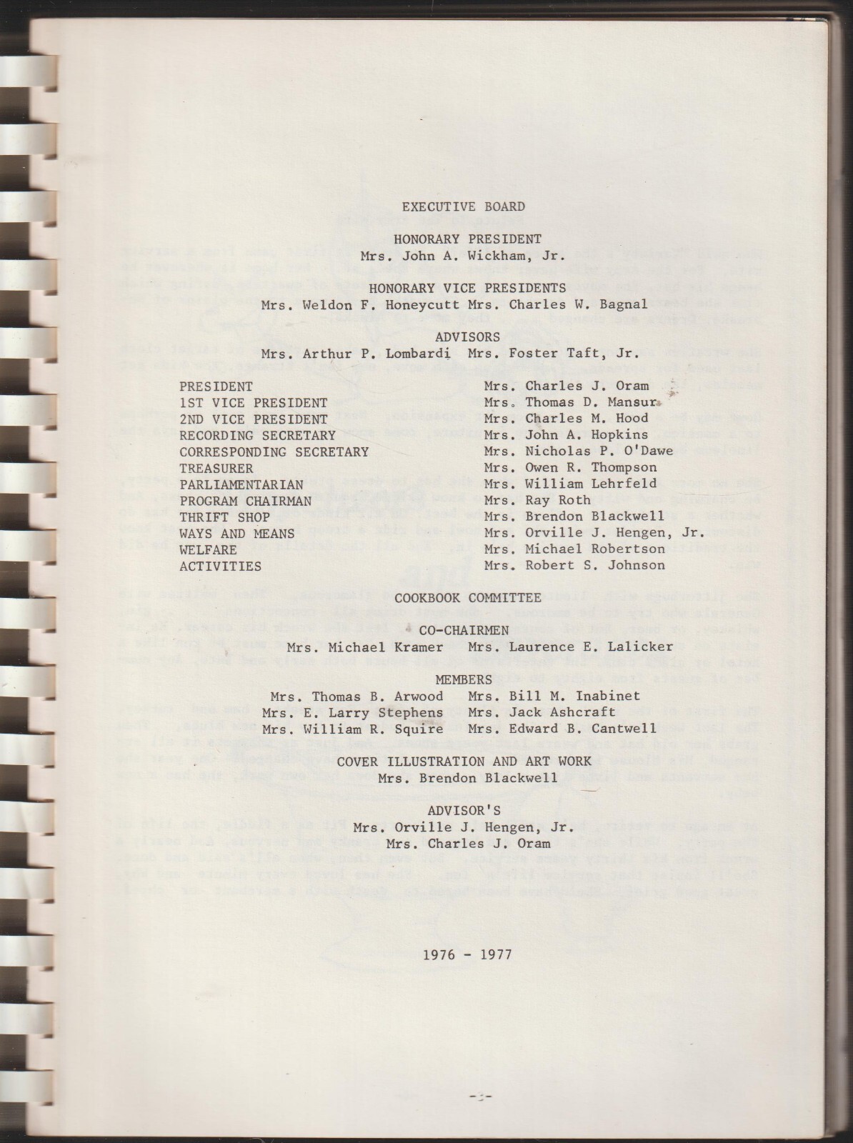 1976 FORT CAMPBELL, KY. Officer’s Wives Our Best to You Cookbook 178 Pages (cb)