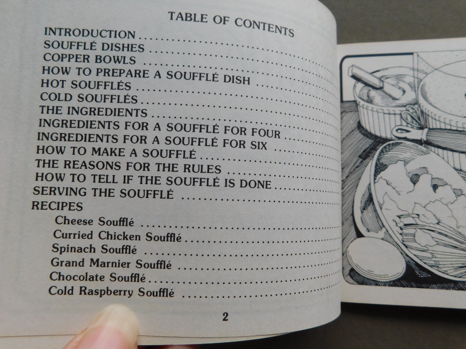 Souffle Dish – Irena Chalmer – 1976 Cookbook Recipes – Potpourri Press booket