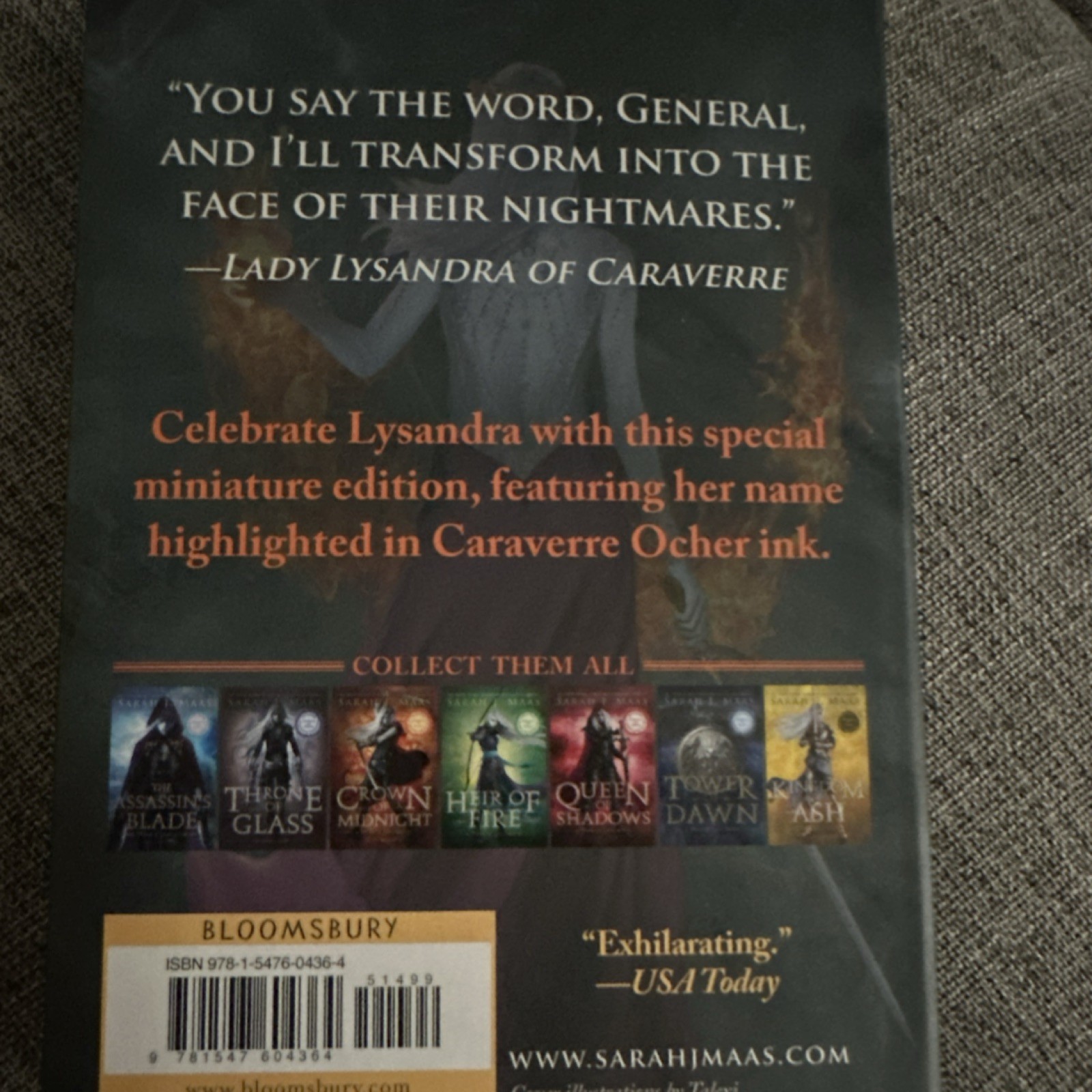 Sarah J. Maas Empire of Storms Throne of Glass Miniature Flexibound Style