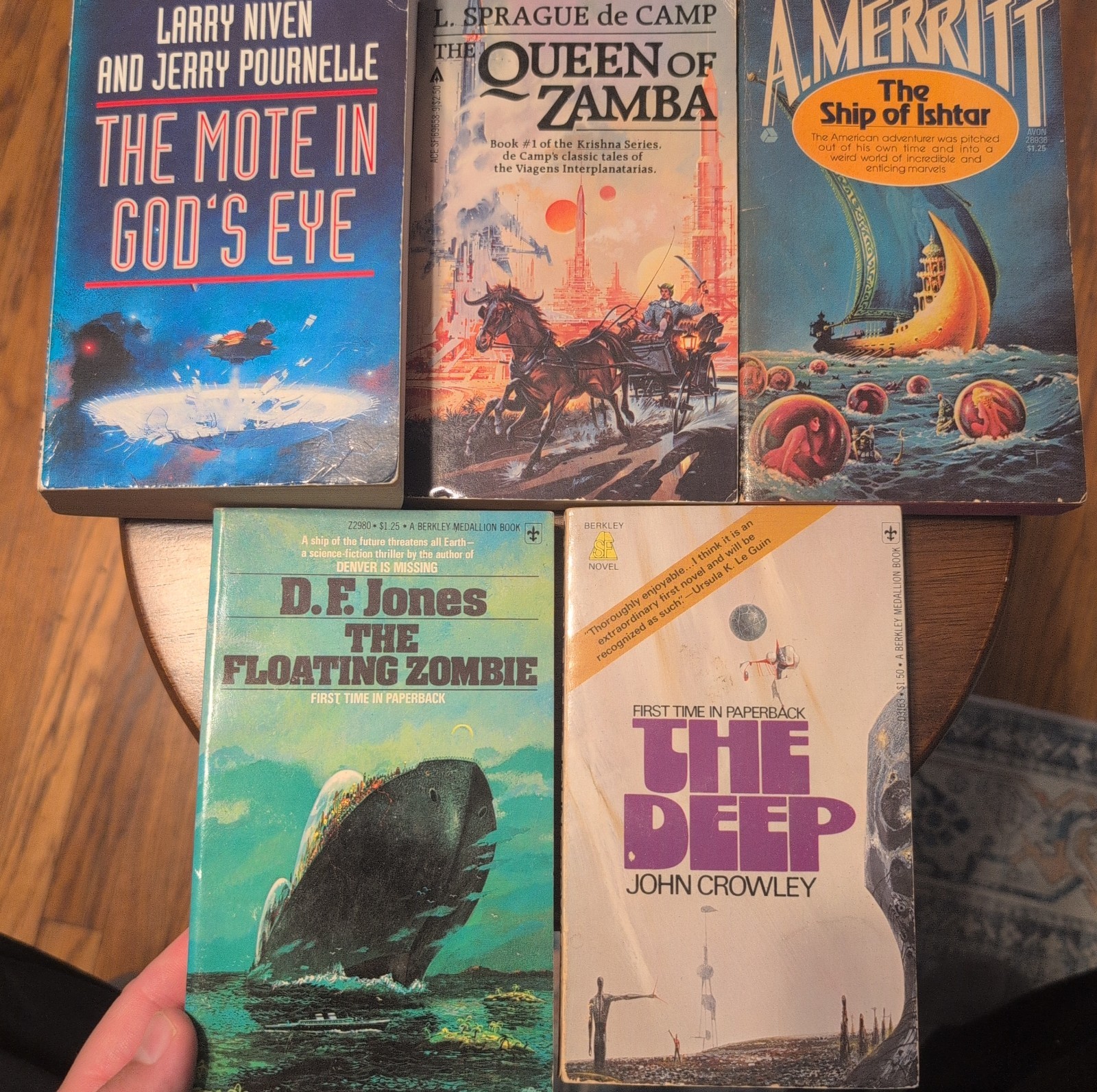 Bargain Book Lot 5 Sci-Fi Paperbacks for $20 Vintage Good Condition