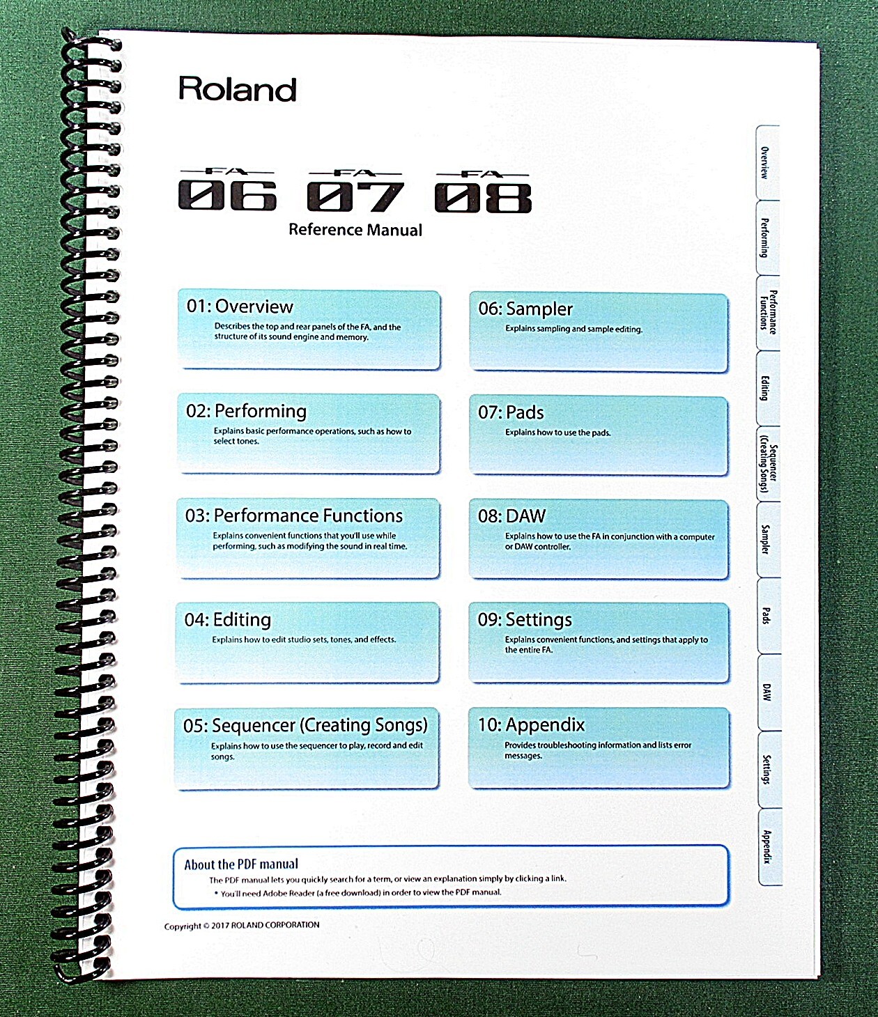 Roland Fantom 06 07 08 Reference Manual: 122 Color Pages & Protective Covers