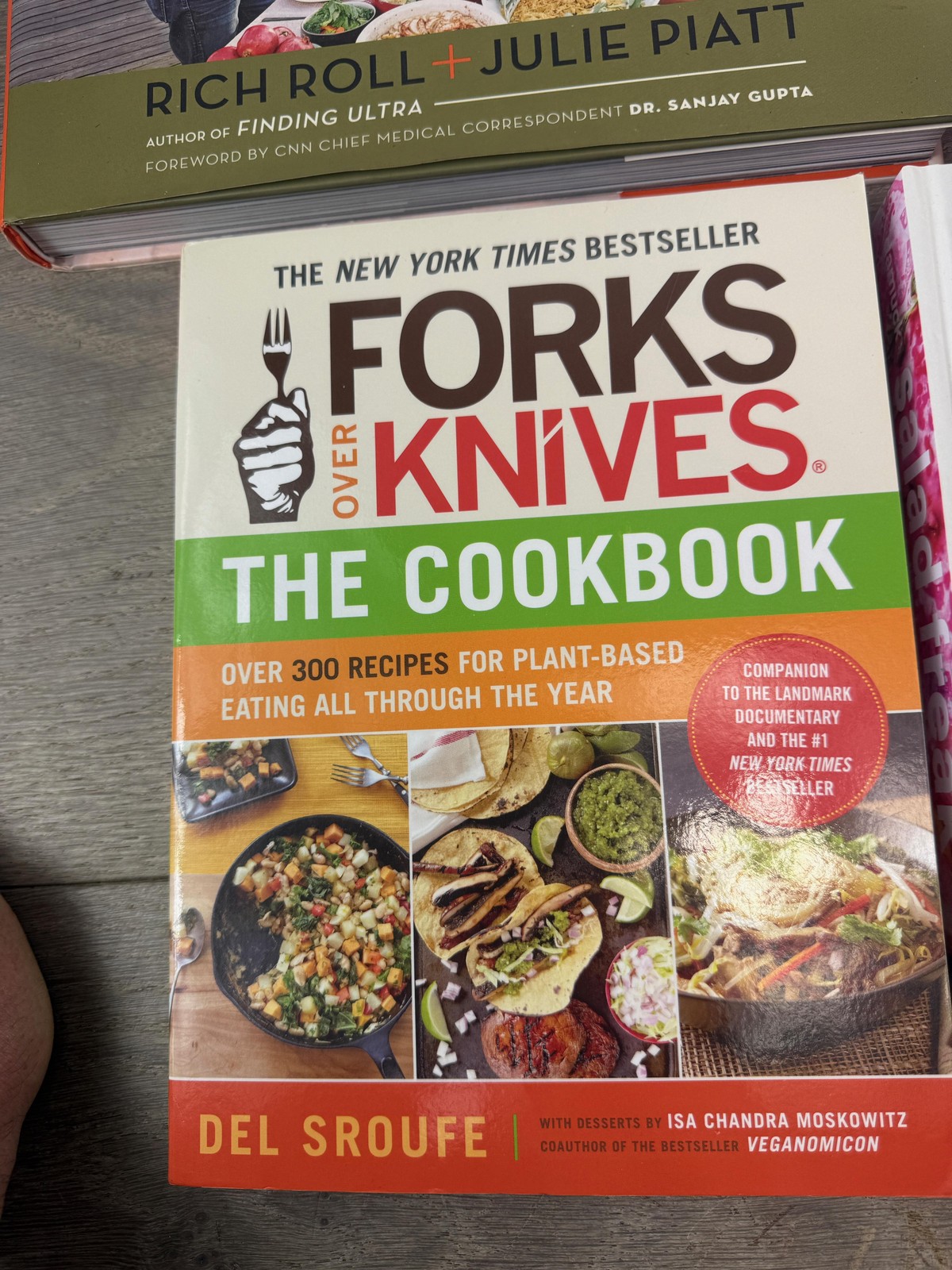 Plant-Based Vegan Cookbooks Lot 4 Plantpower Forks Over Knives Damuck Multicolor