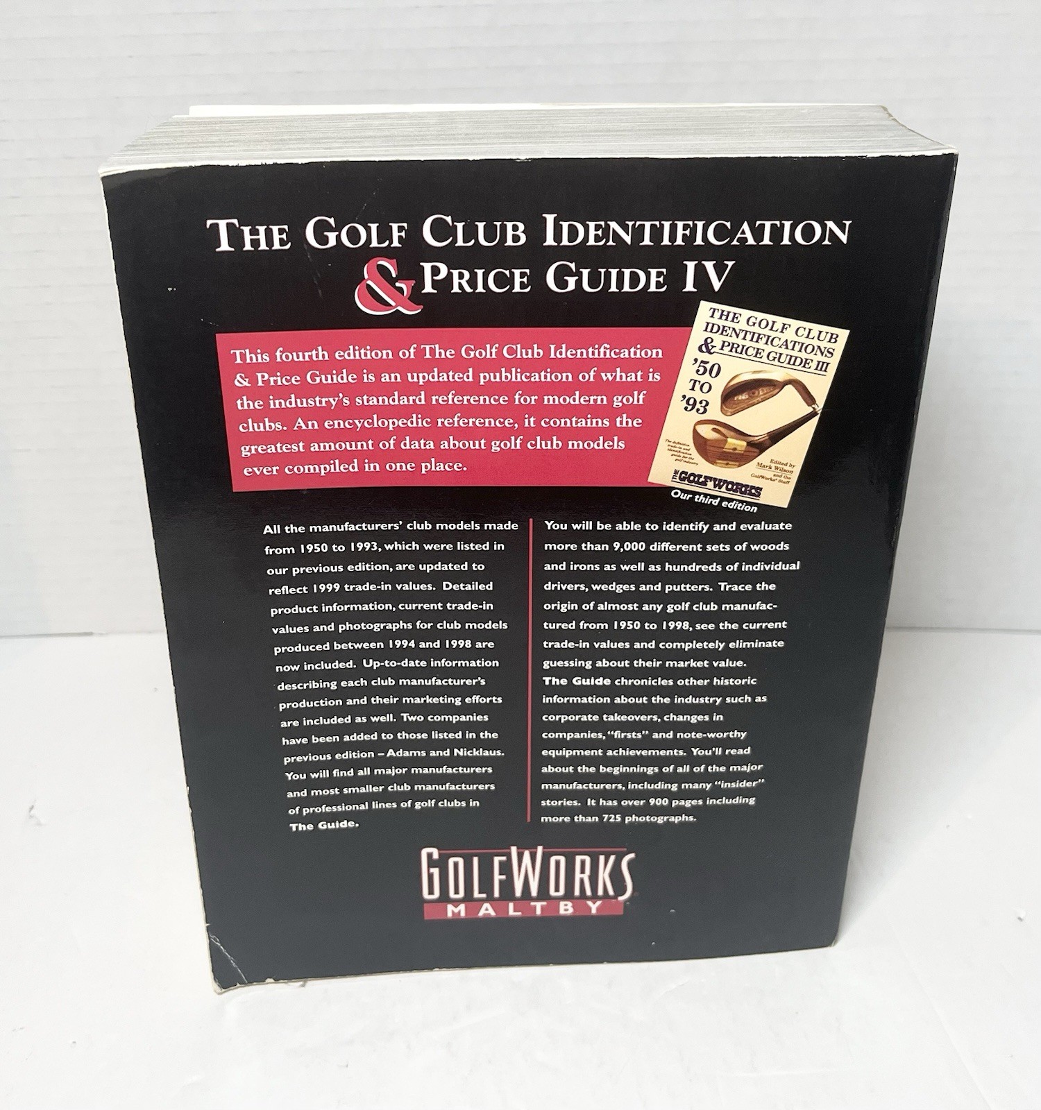The GOLF CLUB Identification and Price Guide IV, Mark Wilson Golf Works PB 1999