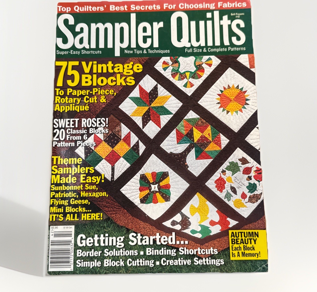 Sampler Quilts Magazine 75 Vintage Blocks Paper Piecing Applique Quilt