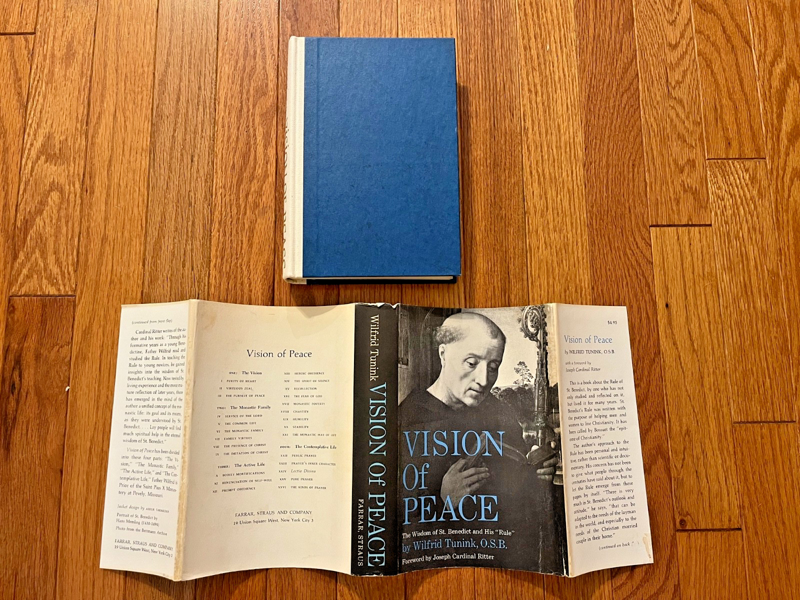 Vision of Peace by Wilfrid Tunink (1963 Hardback) On the Rule of St. Benedict