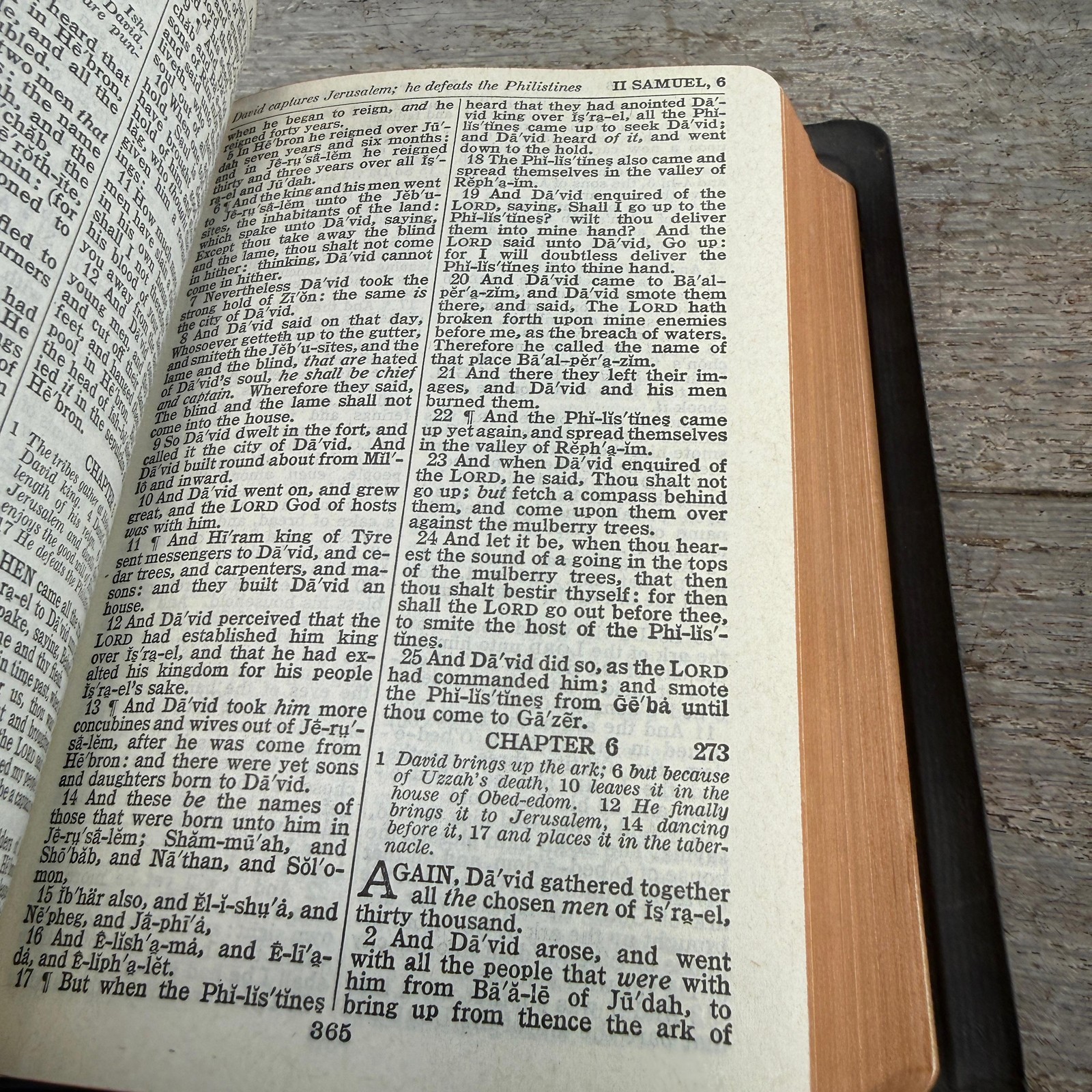 Vintage Holy Bible King James National Bible Press Black HC Illus Gilt Edges