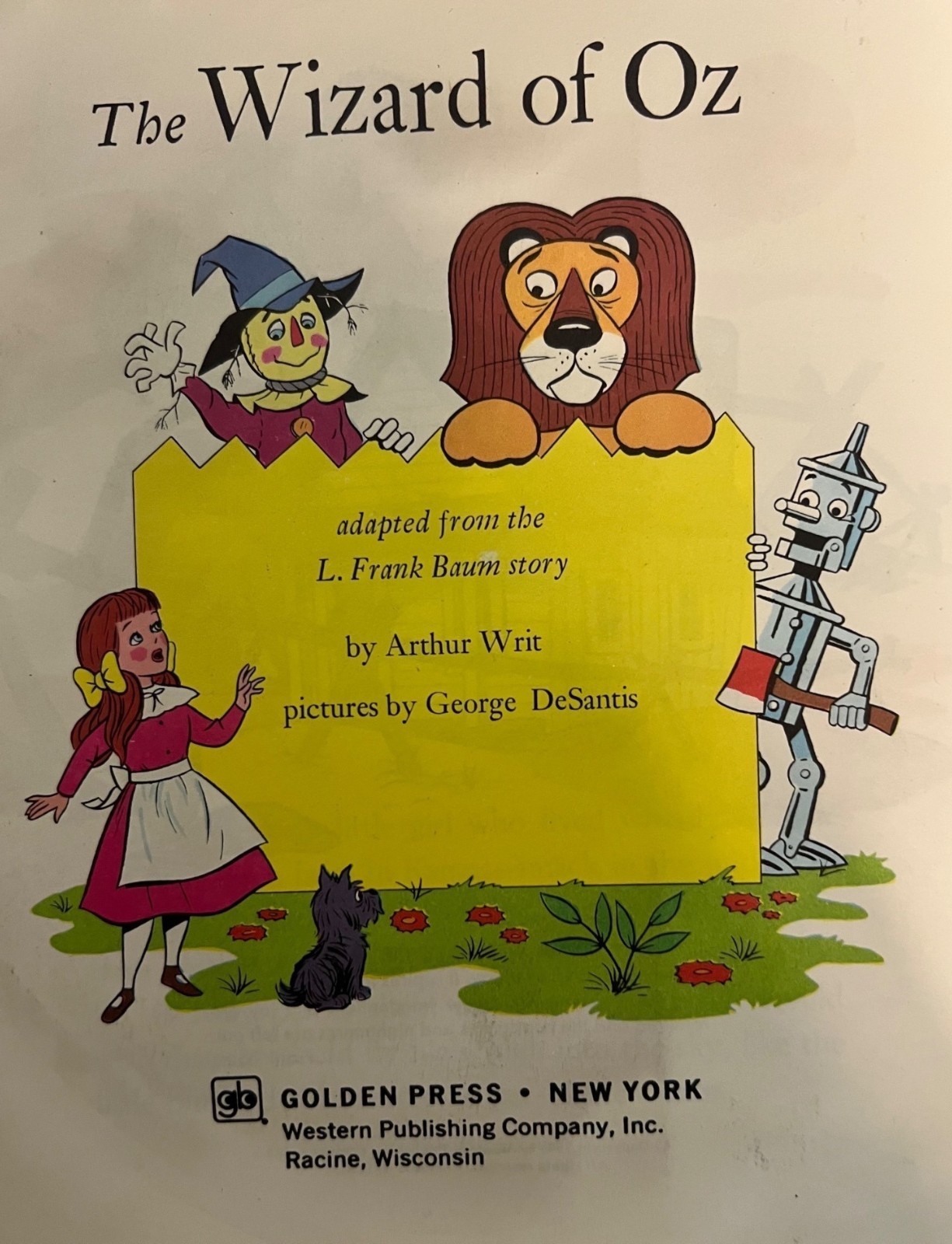 The Wizard Of Oz Little Golden Record & Book Set 45 RPM Vintage Read-Along Story