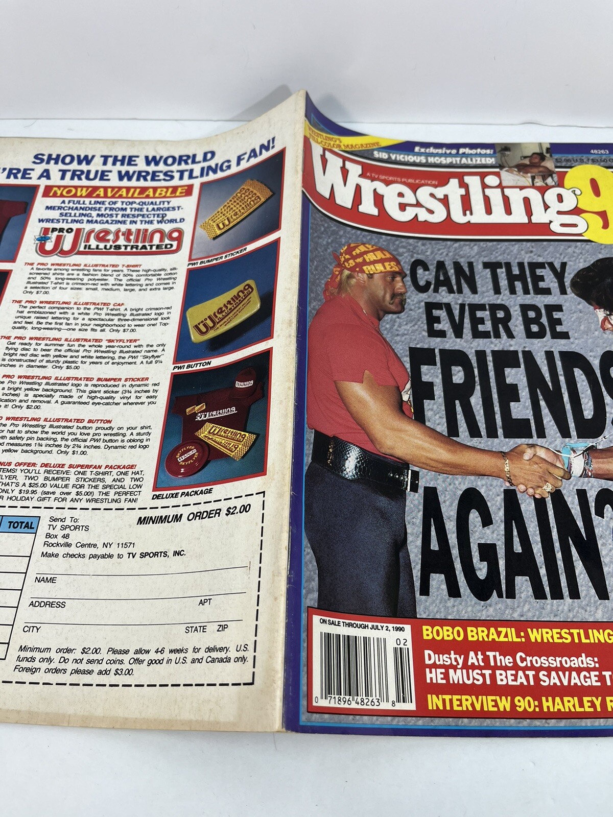 WRESTLING 90 MAGAZINE Summer 1990 Hulk Hogan Ultimate Warrior Dusty Rhodes WWF