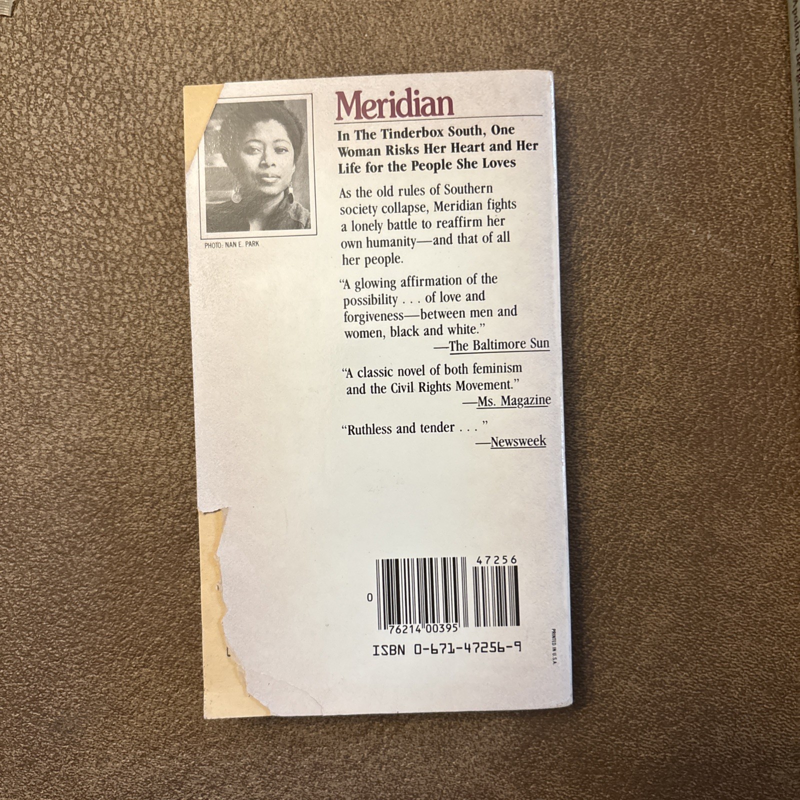 Meridian ~ Alice Walker ~ 1977 Washington Square Press PB