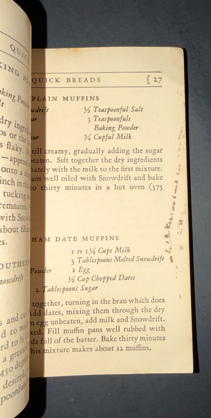 FOR MAKING GOOD THINGS TO EAT Cookbook ~ 1929 ~ Wesson Oil Snowdrift ~ 44 Pages