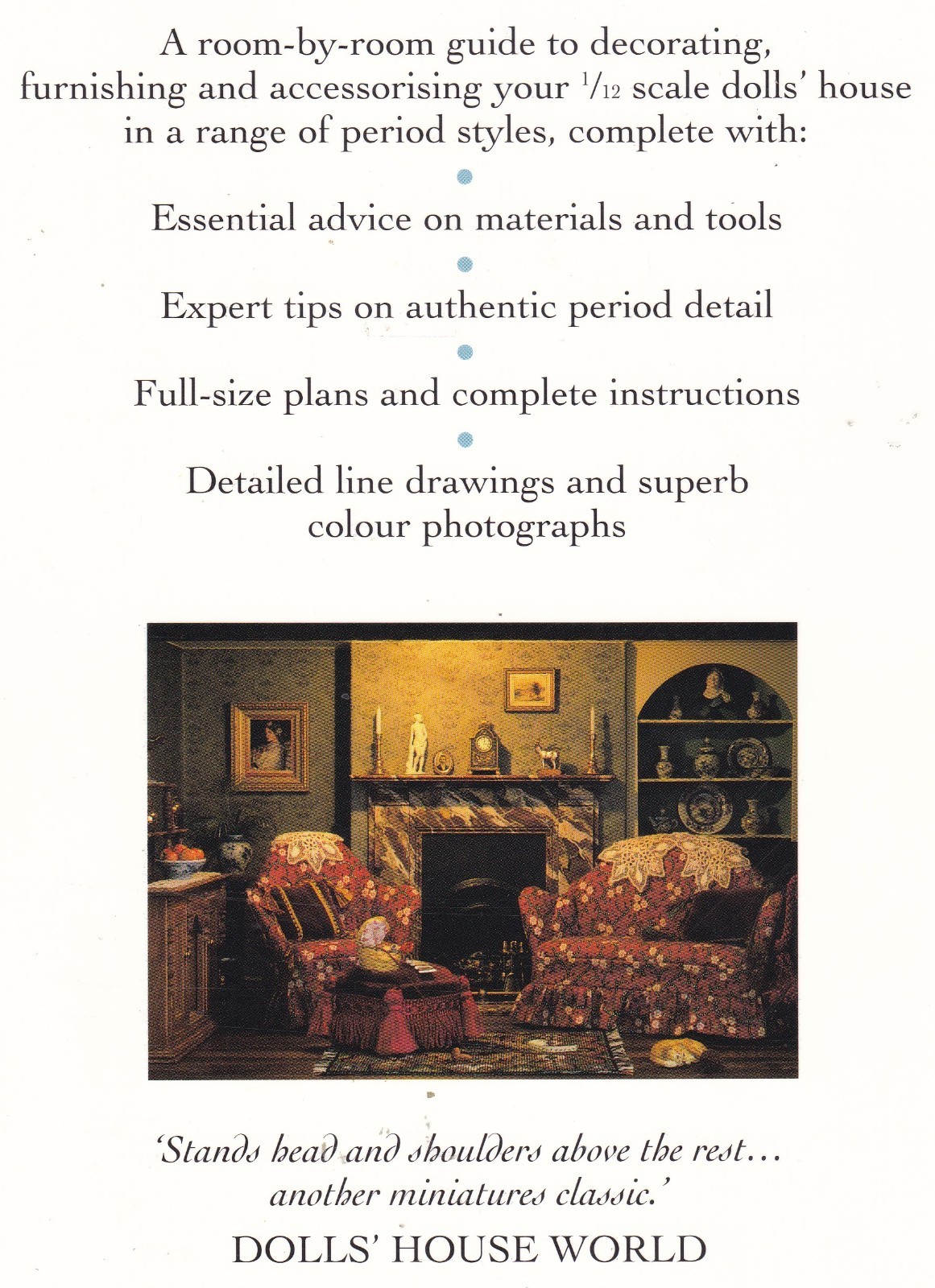 MAKING DOLLS’ HOUSE INTERIORS IN 1/12 SCALE decor furnishings kitchen tudor room