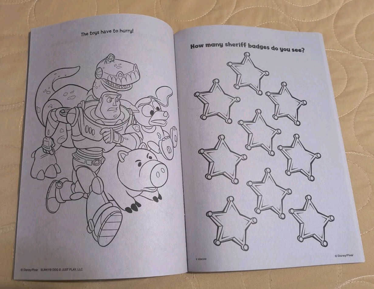 DISNEY TOY STORY Jumbo Coloring & Activity Book with Tear & Share Pages NEW!