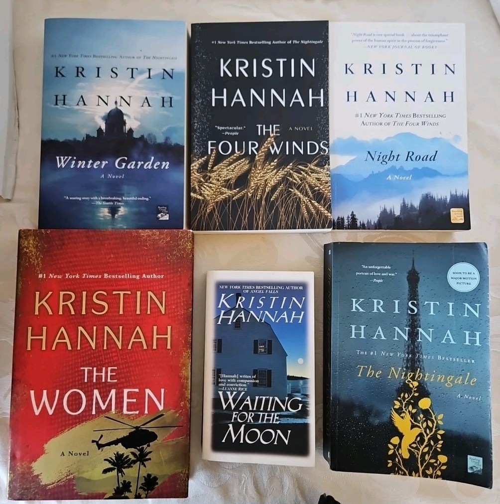 Lot 6~Kristin Hannah~Women~Nightingale~Four Winds~Winter Garden~Night Road~Mixed
