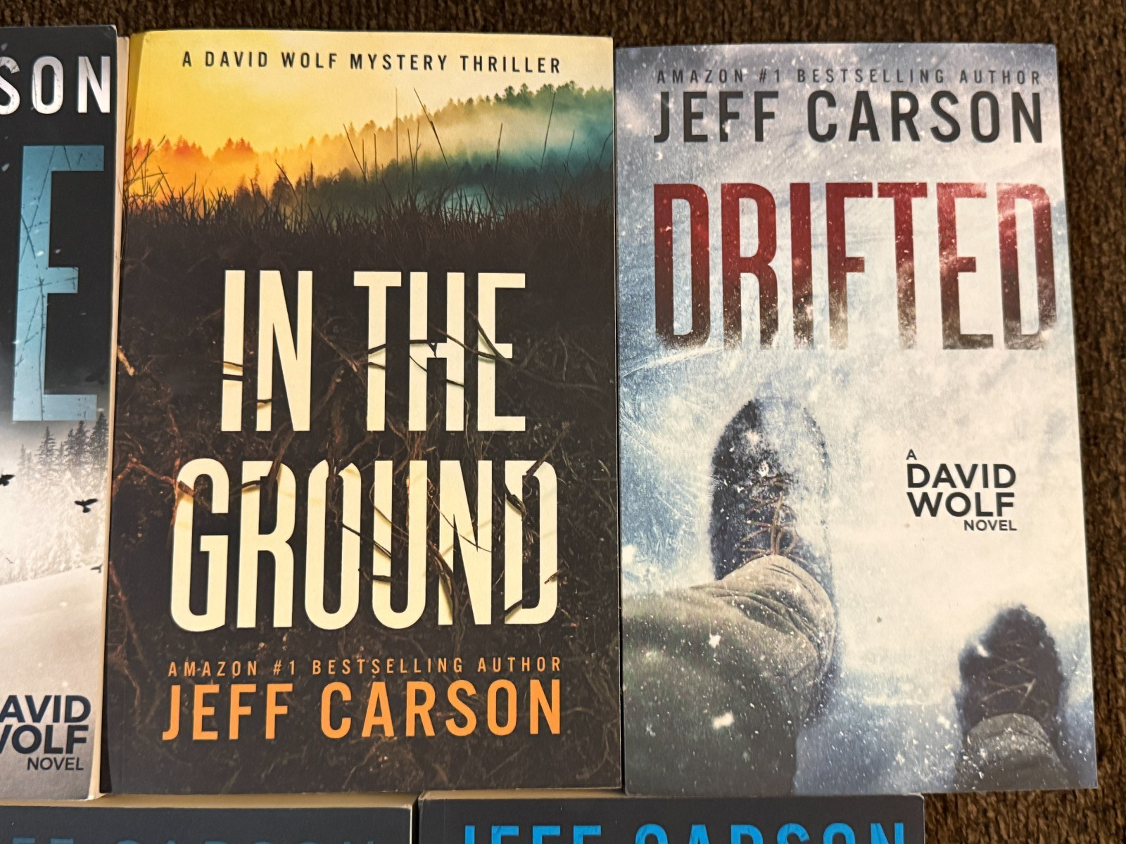 Lot Of 7 David Wolf Series (books 3 8 9 10 11 12 14) By Jeff Carson – paperbacks