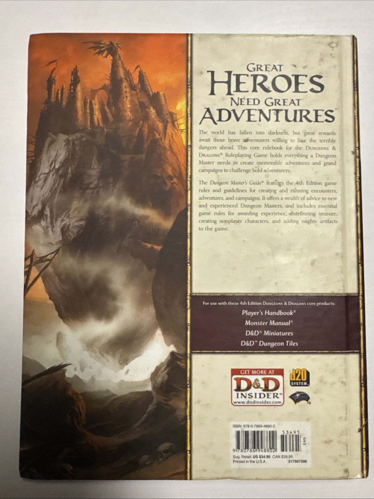 Dungeon Master’s Guide by James Wyatt and Wizards Team Staff (2008, Hardcover)
