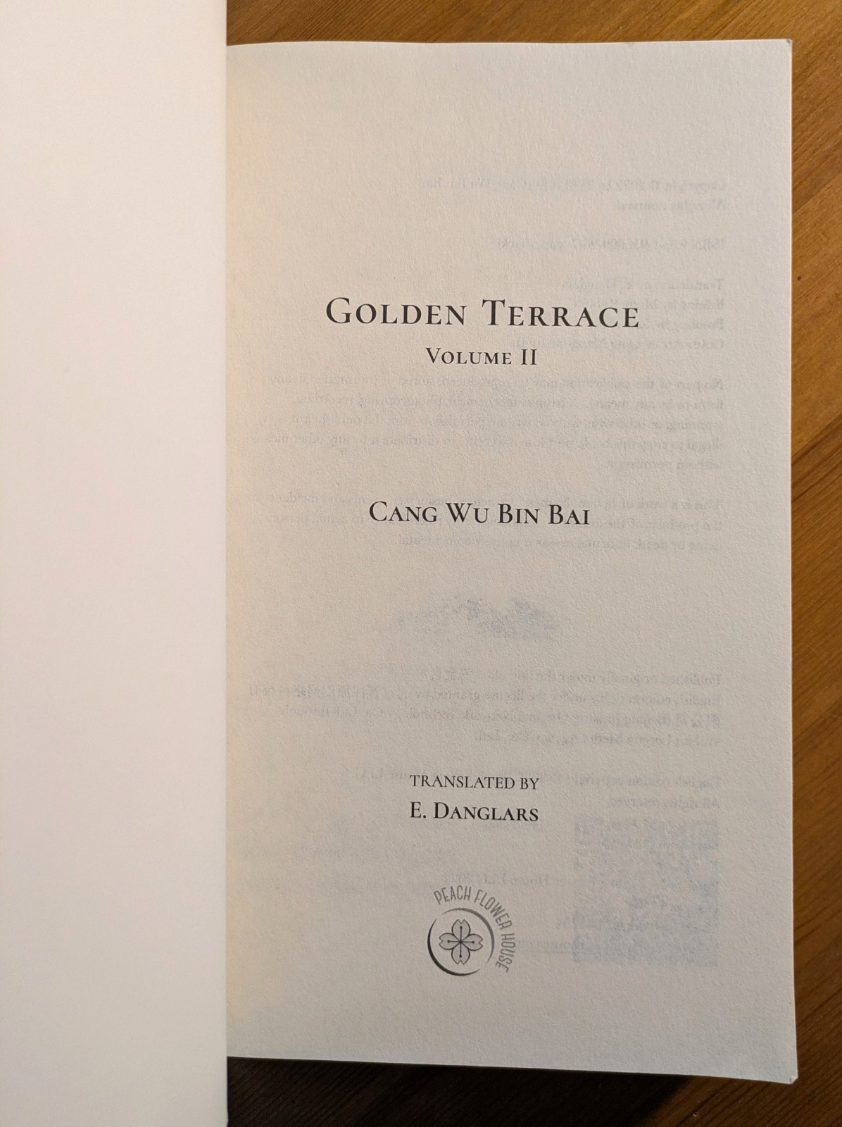Golden Terrace: Volume 2 by Cang Wu Bin Bai Trade Paperback 2022 VG +Video