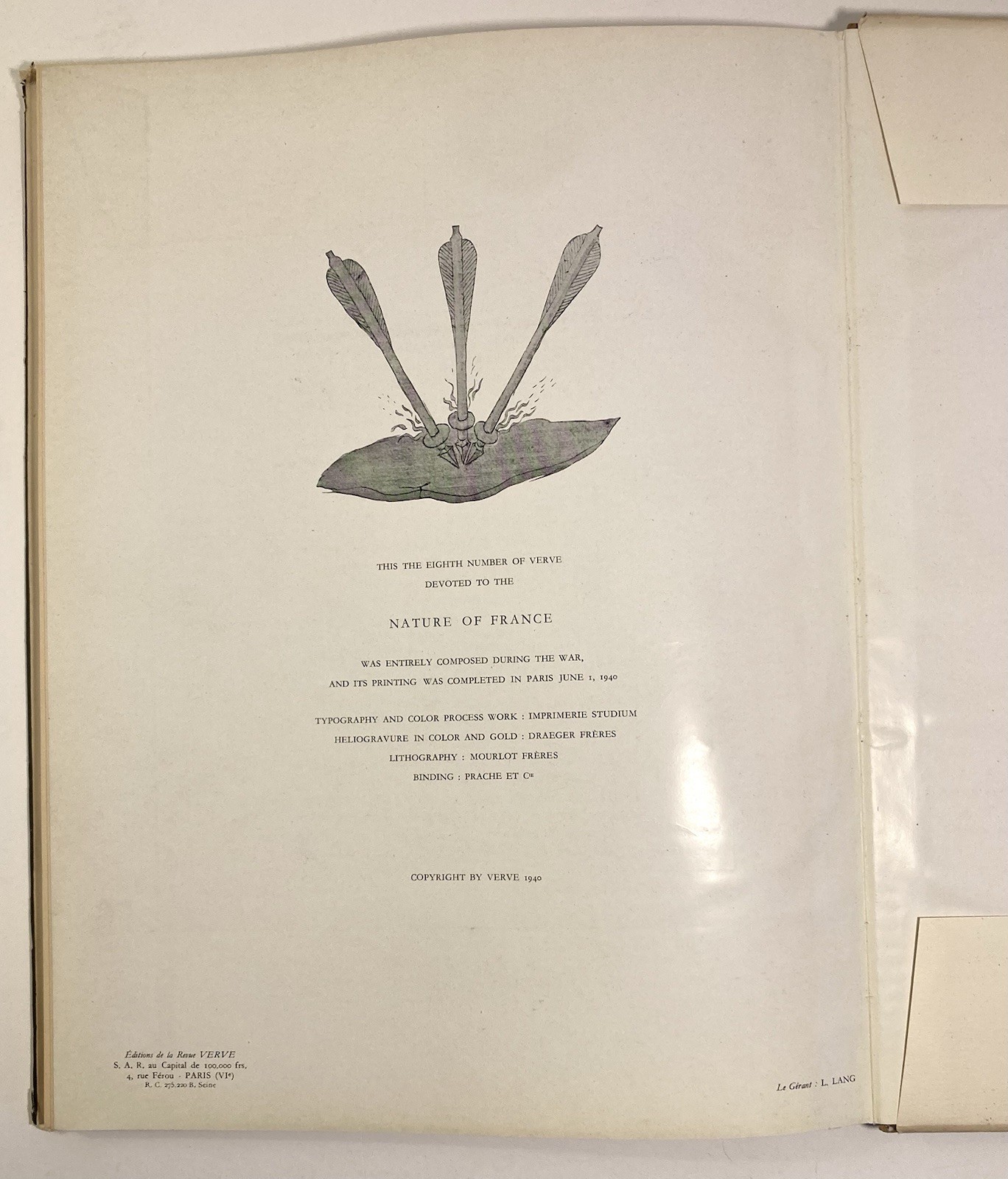 VERVE Reveue Artistique et Littéraire N° 8 Vol. II MATISSE MIRÓ BONARD BRAQUE