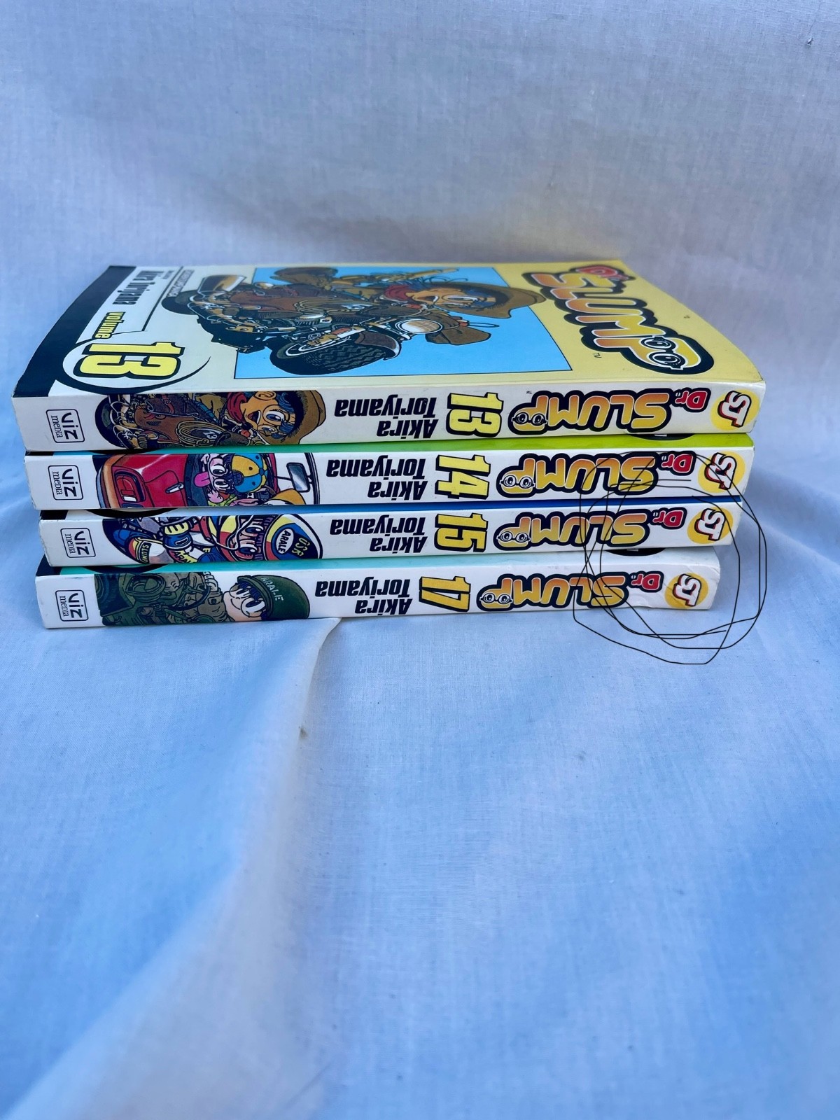 Lot of 4 “Dr Slump” Akira Toriyama Manga Vol 13, 14, 15, 17 Excellent Condition
