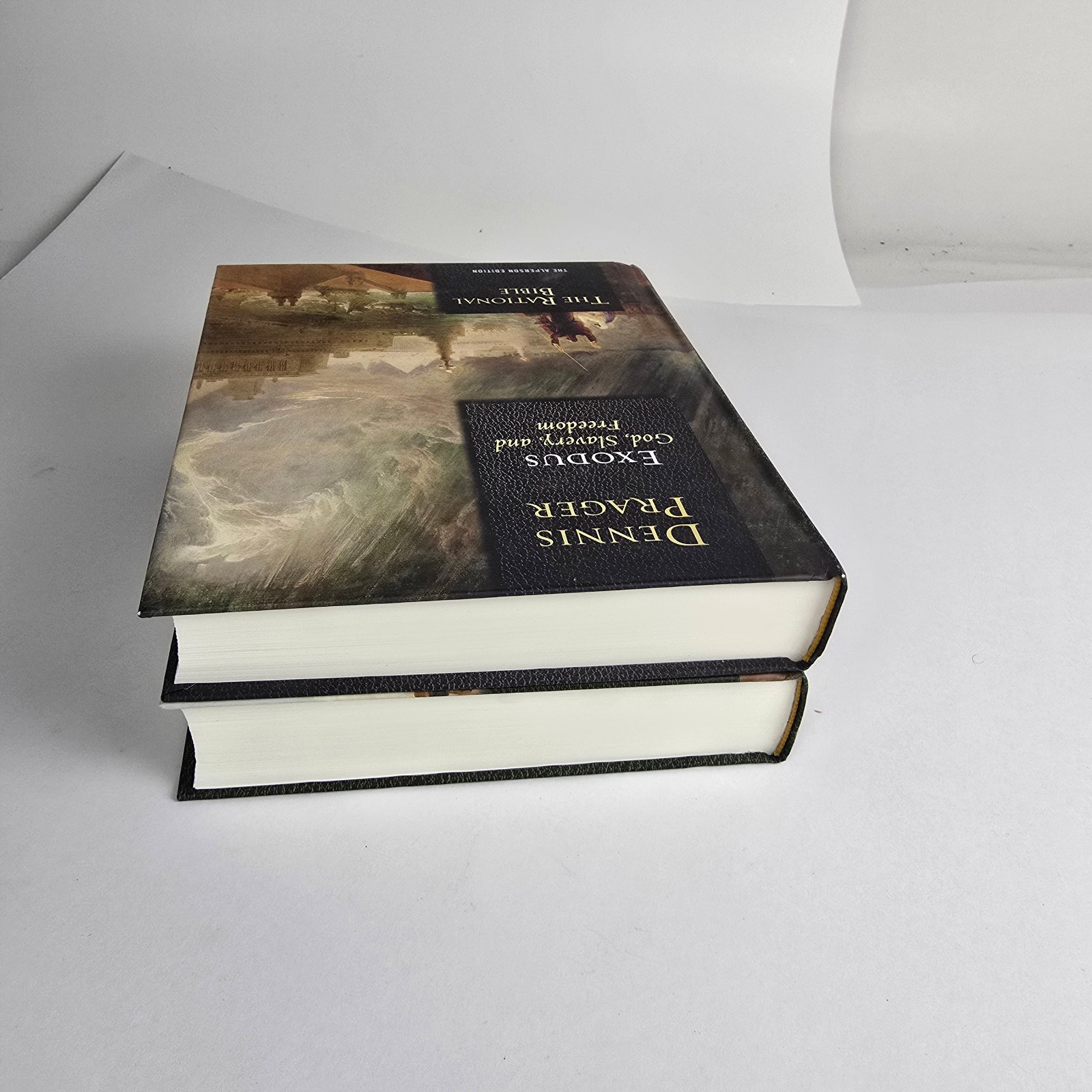 The Rational Bible Dennis Prager Genesis & Exodus 2 Book Lot Hardcover Religion
